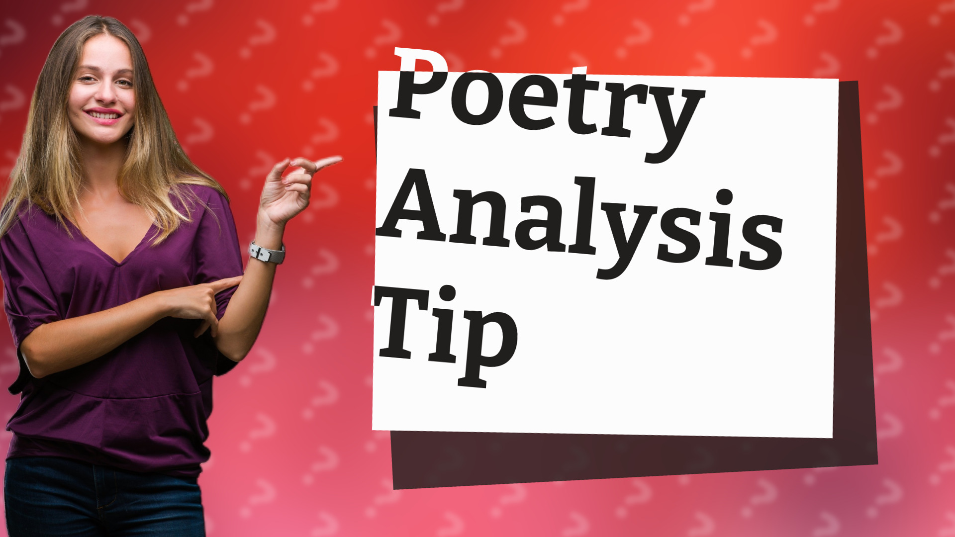 Poetry Analysis Tip