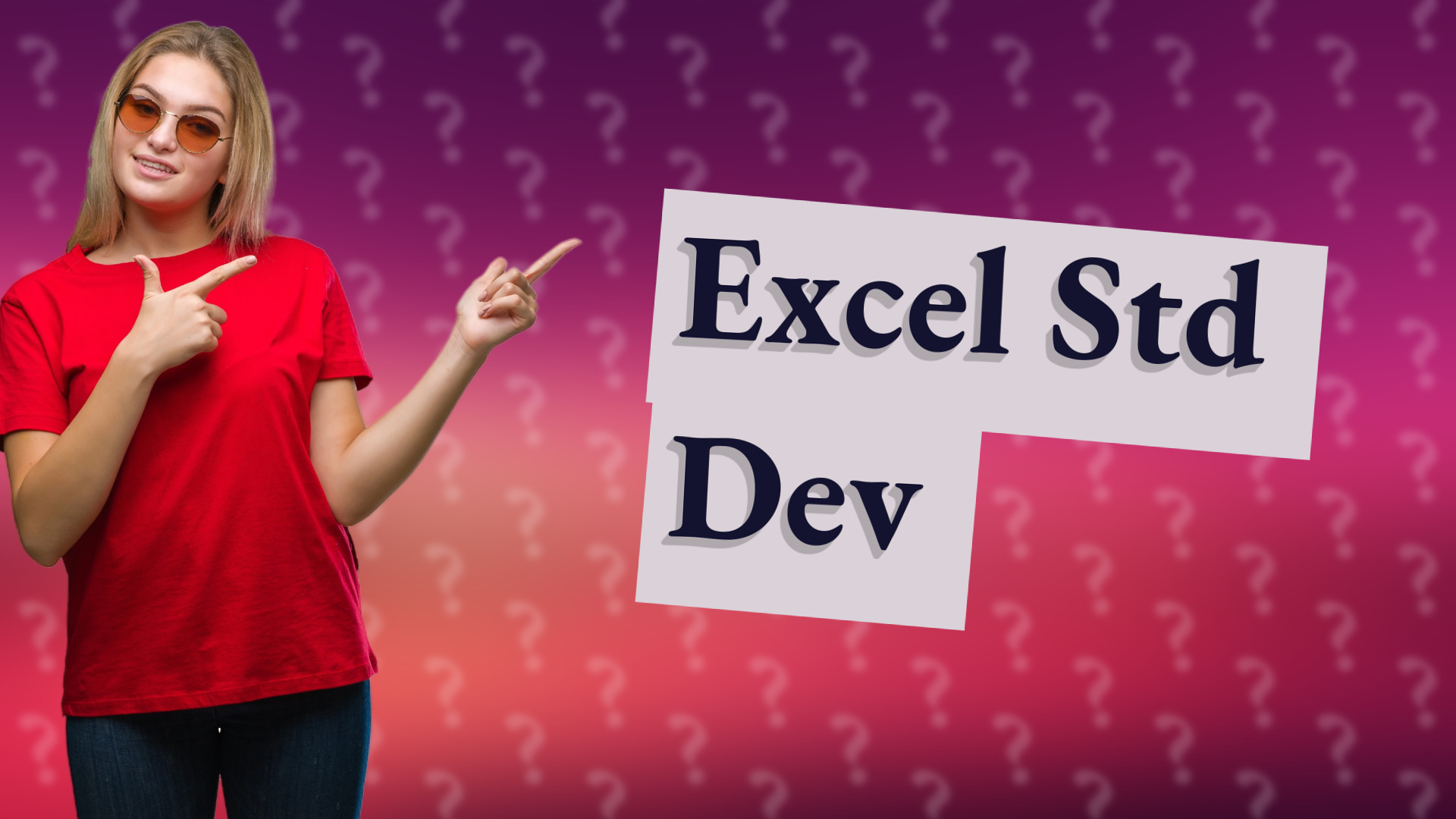 Excel Std Dev