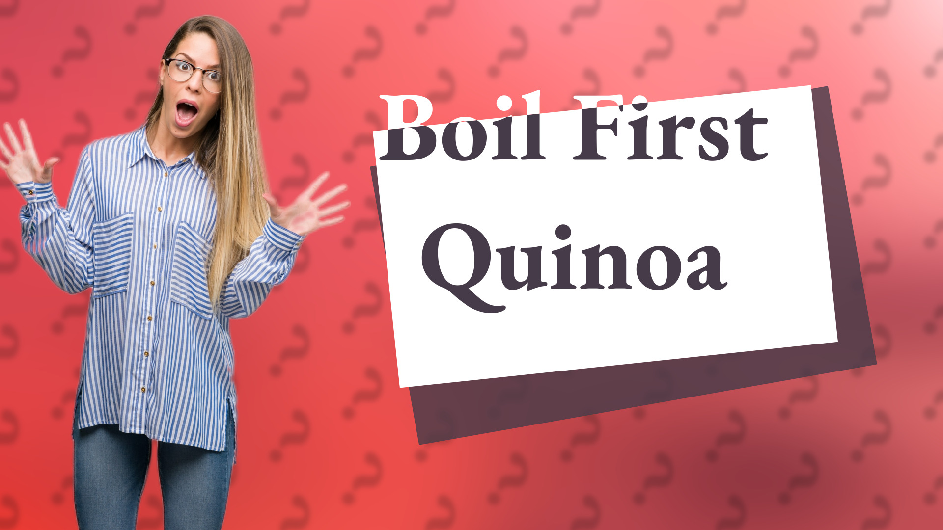 Boil First Quinoa