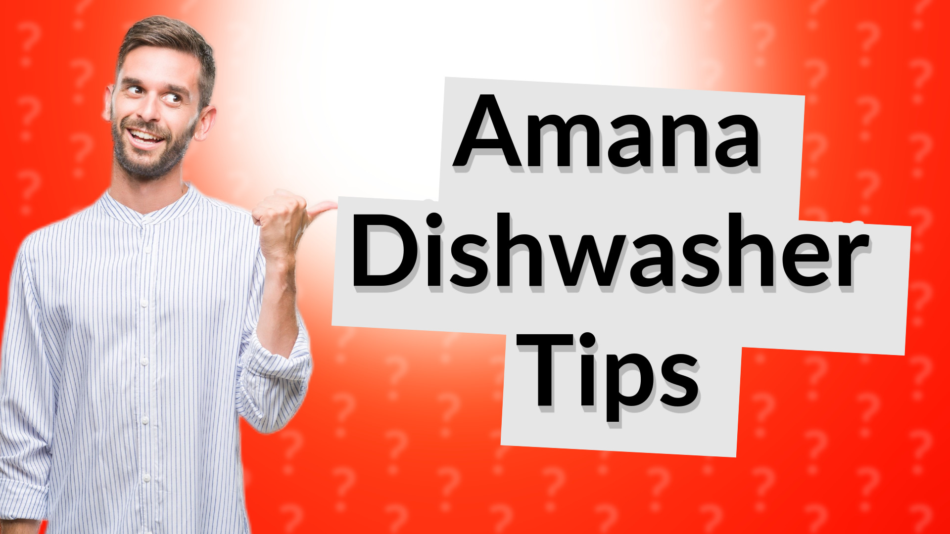 Amana Dishwasher Tips