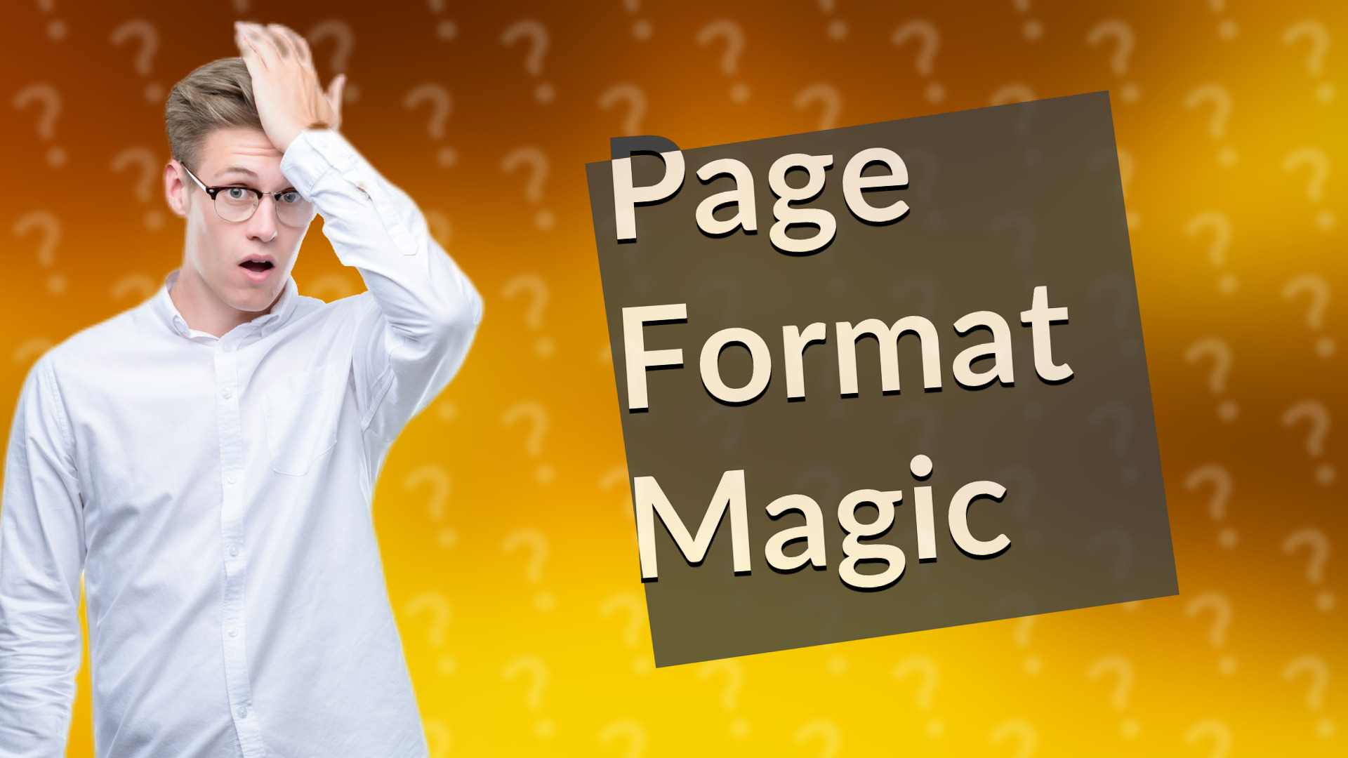 Page Format Magic