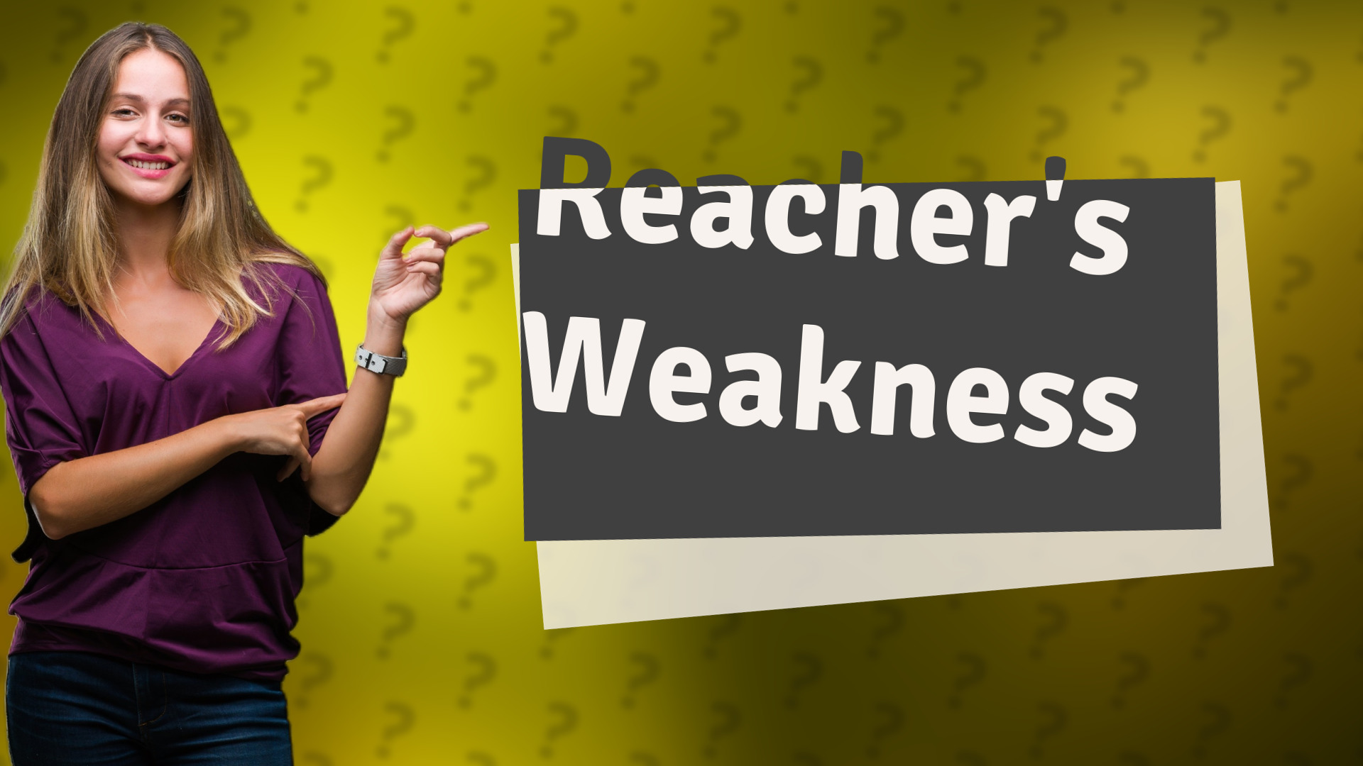 Reacher's Weakness
