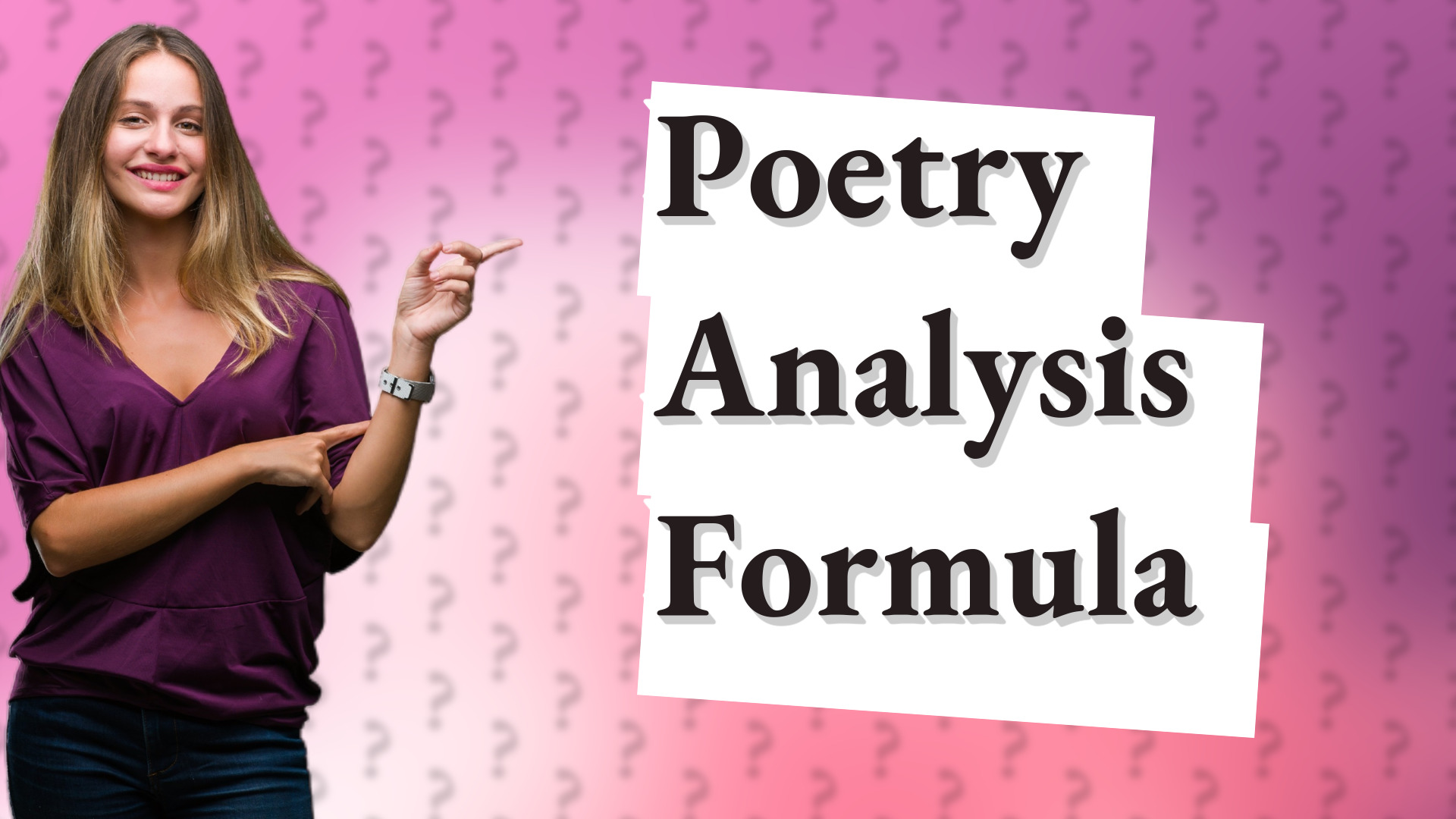 Poetry Analysis Formula