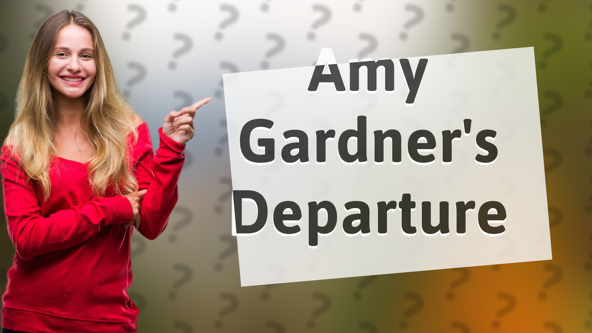 Amy Gardner's Departure