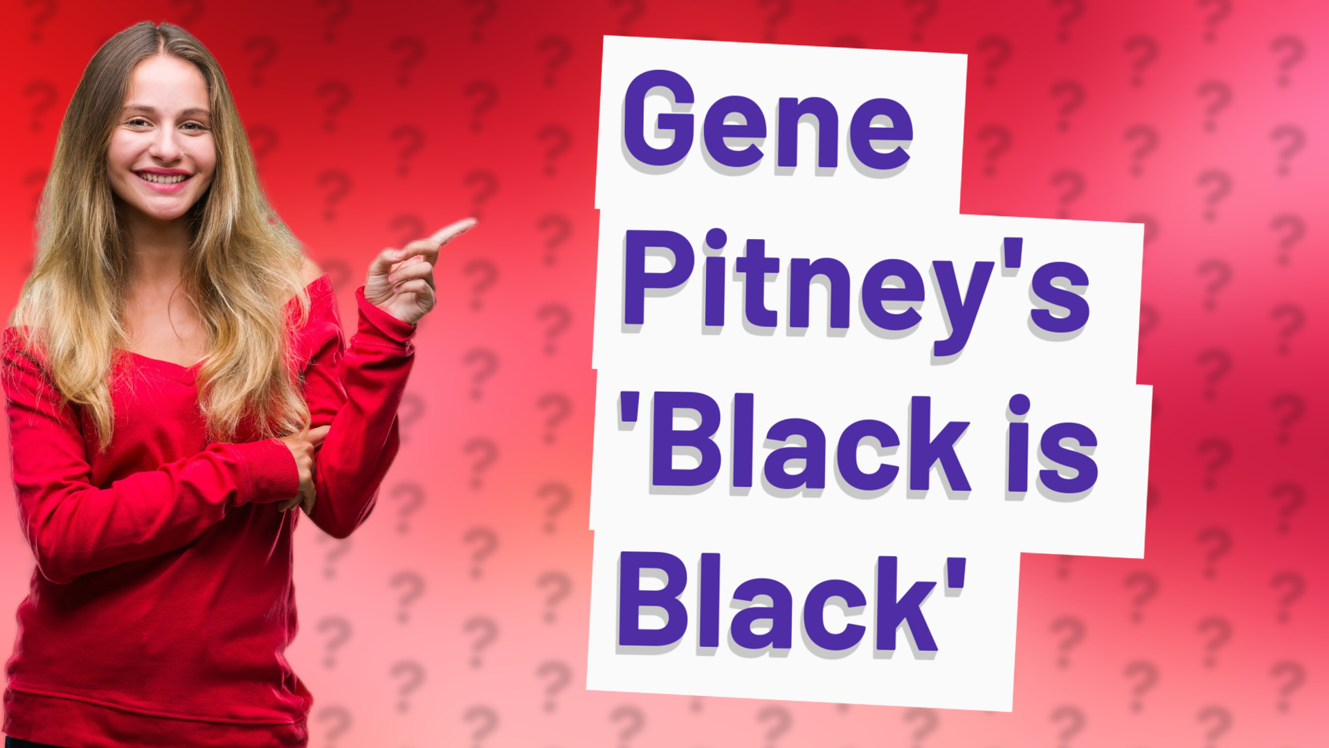 Gene Pitney's 'Black is Black'