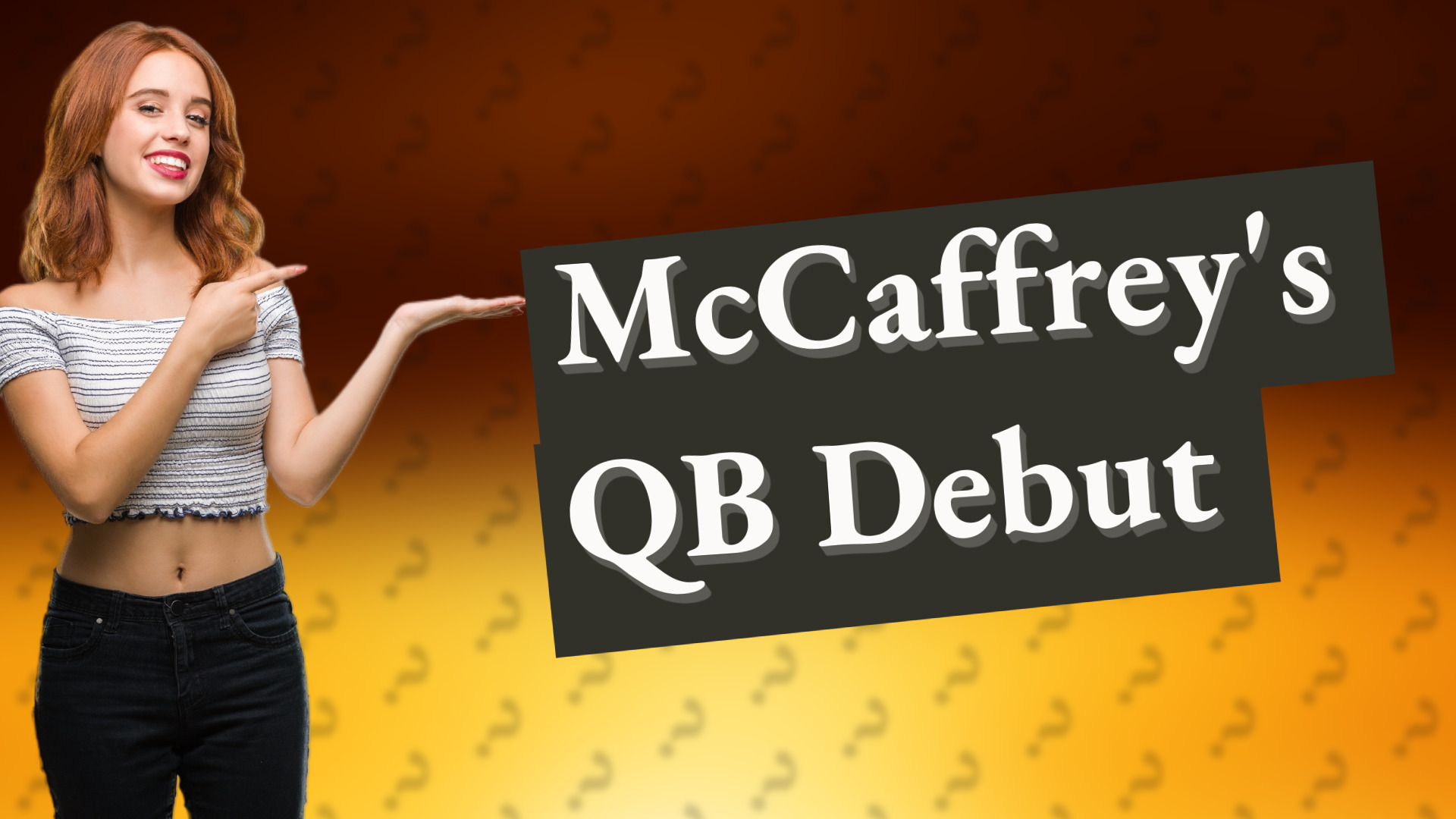 McCaffrey's QB Debut