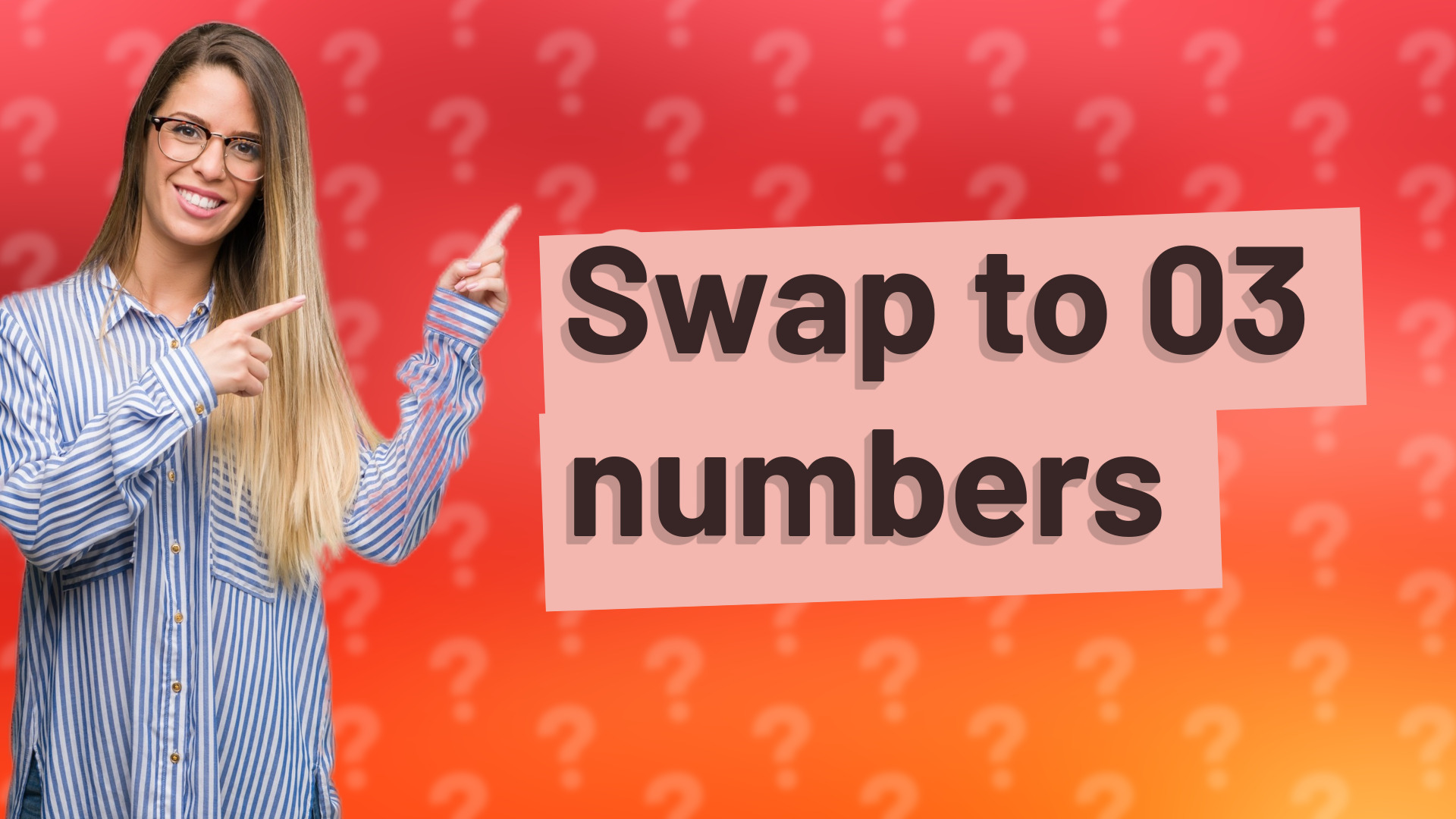 Swap to 03 numbers