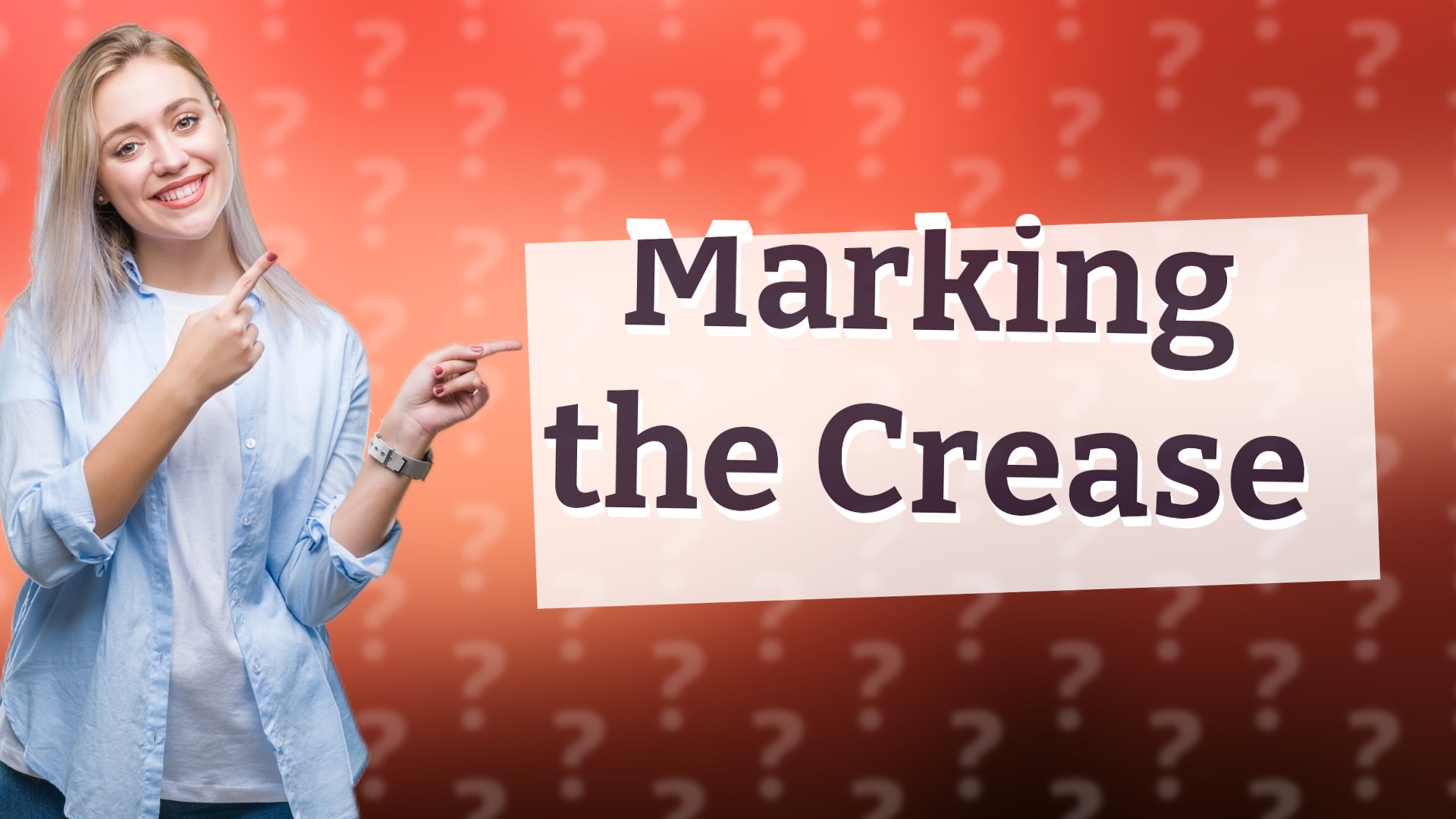Marking the Crease