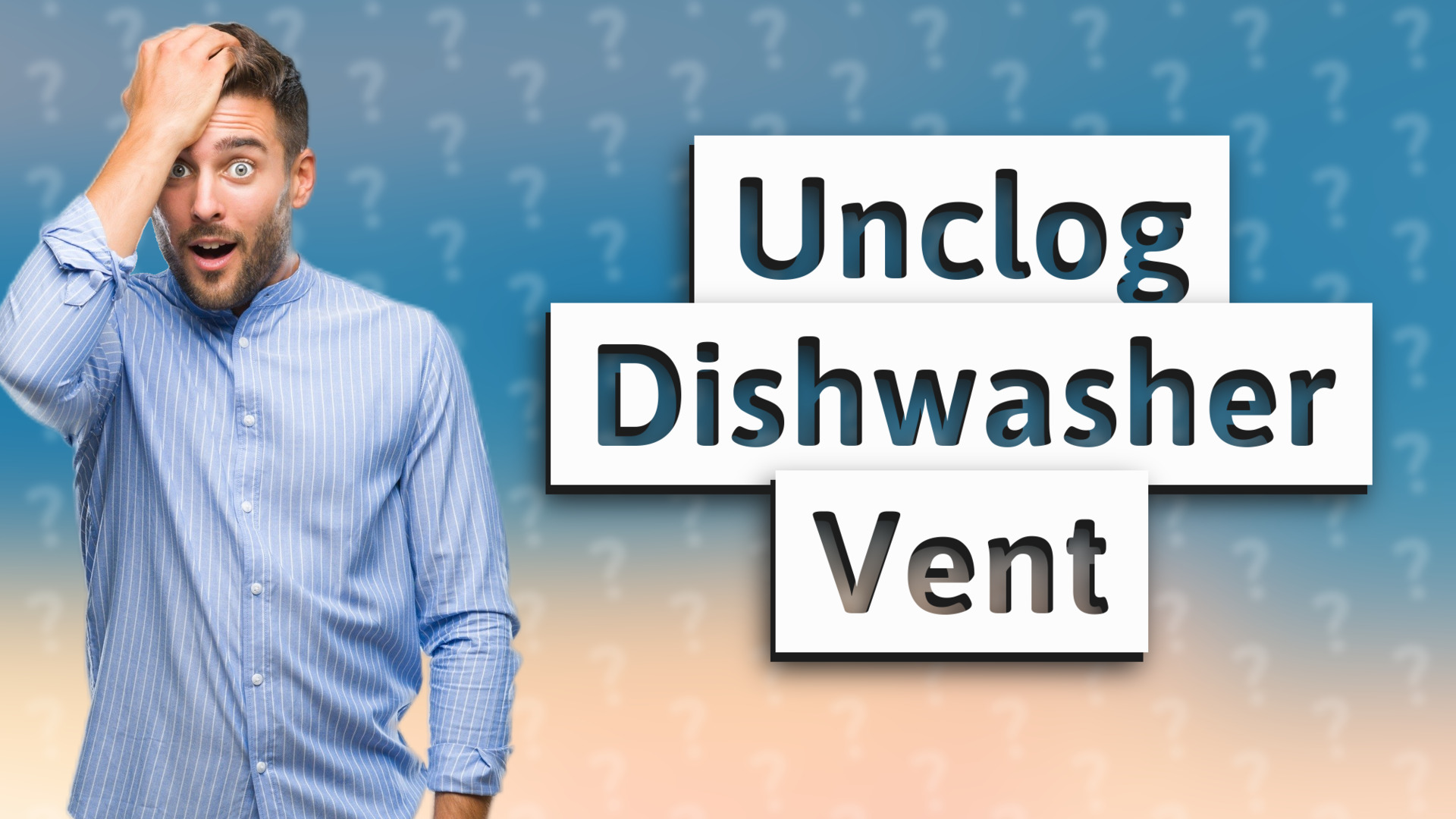 Unclog Dishwasher Vent