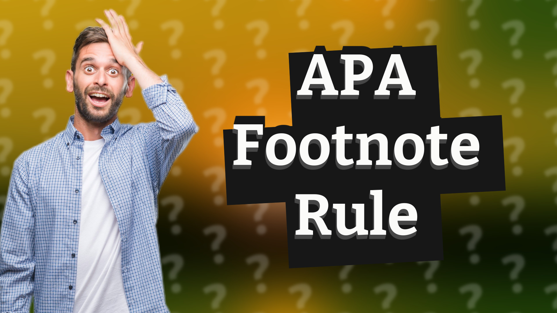 APA Footnote Rule
