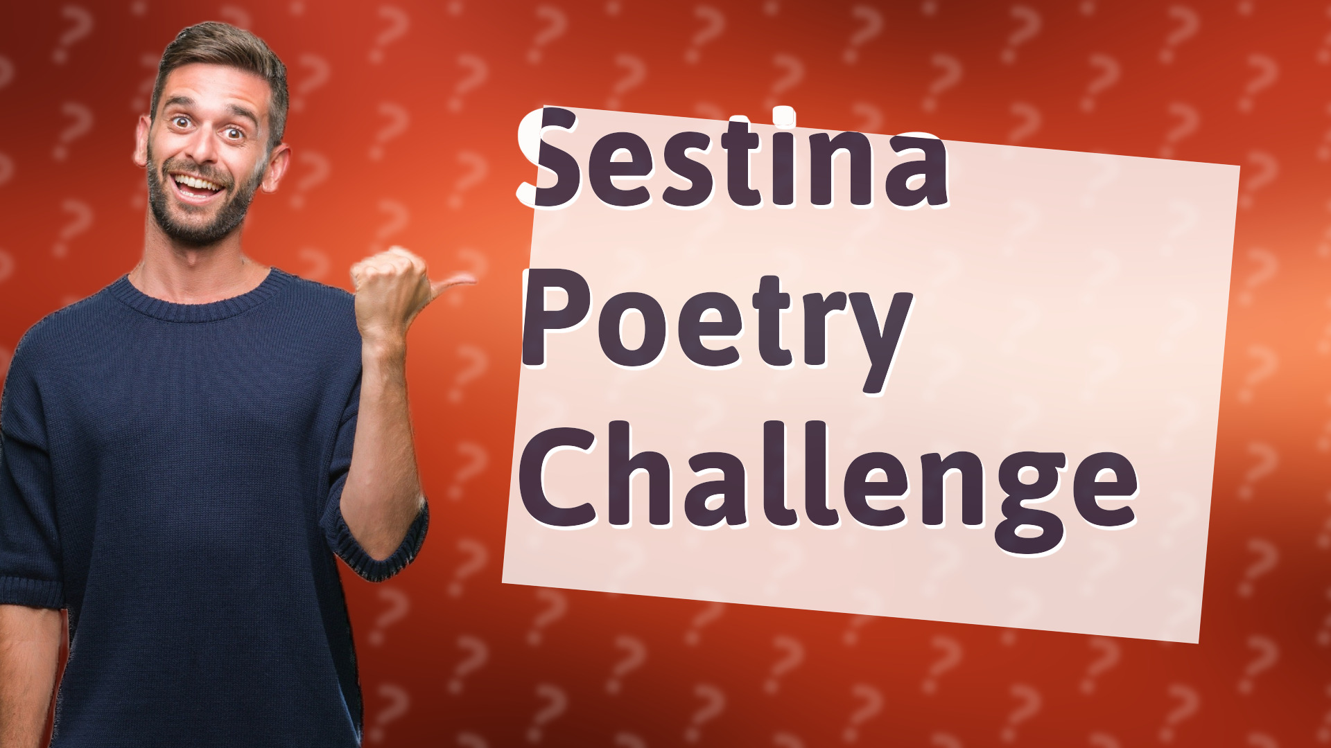 Sestina Poetry Challenge