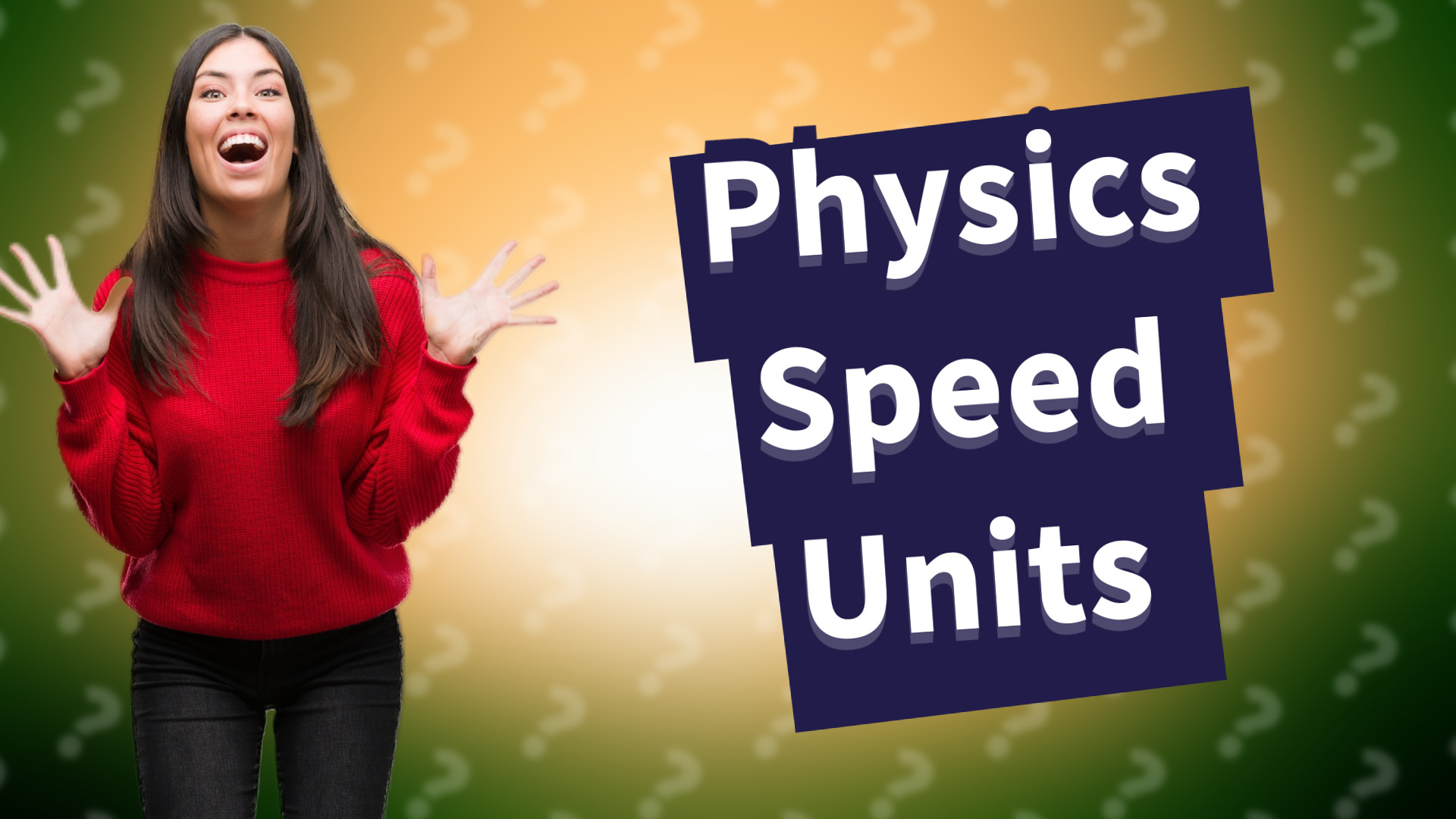 Physics Speed Units