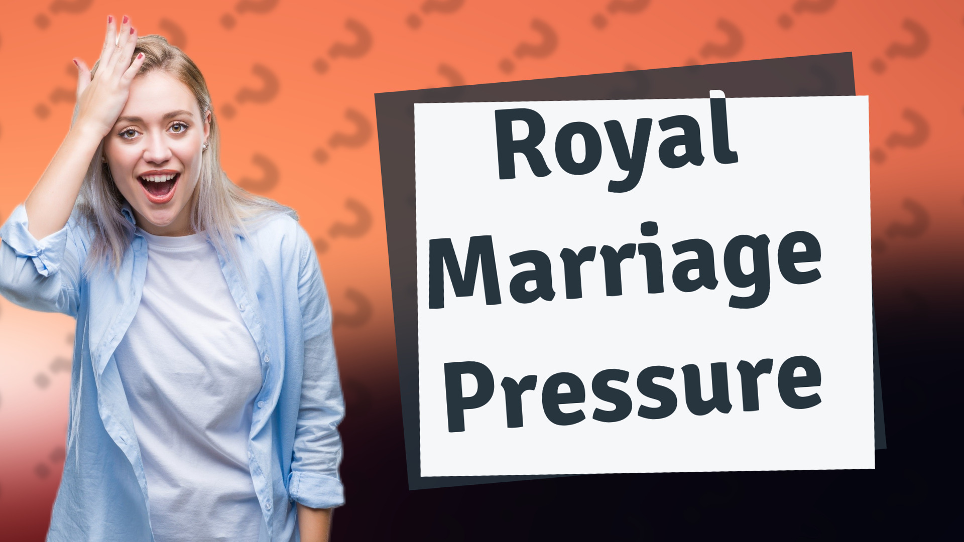 Royal Marriage Pressure