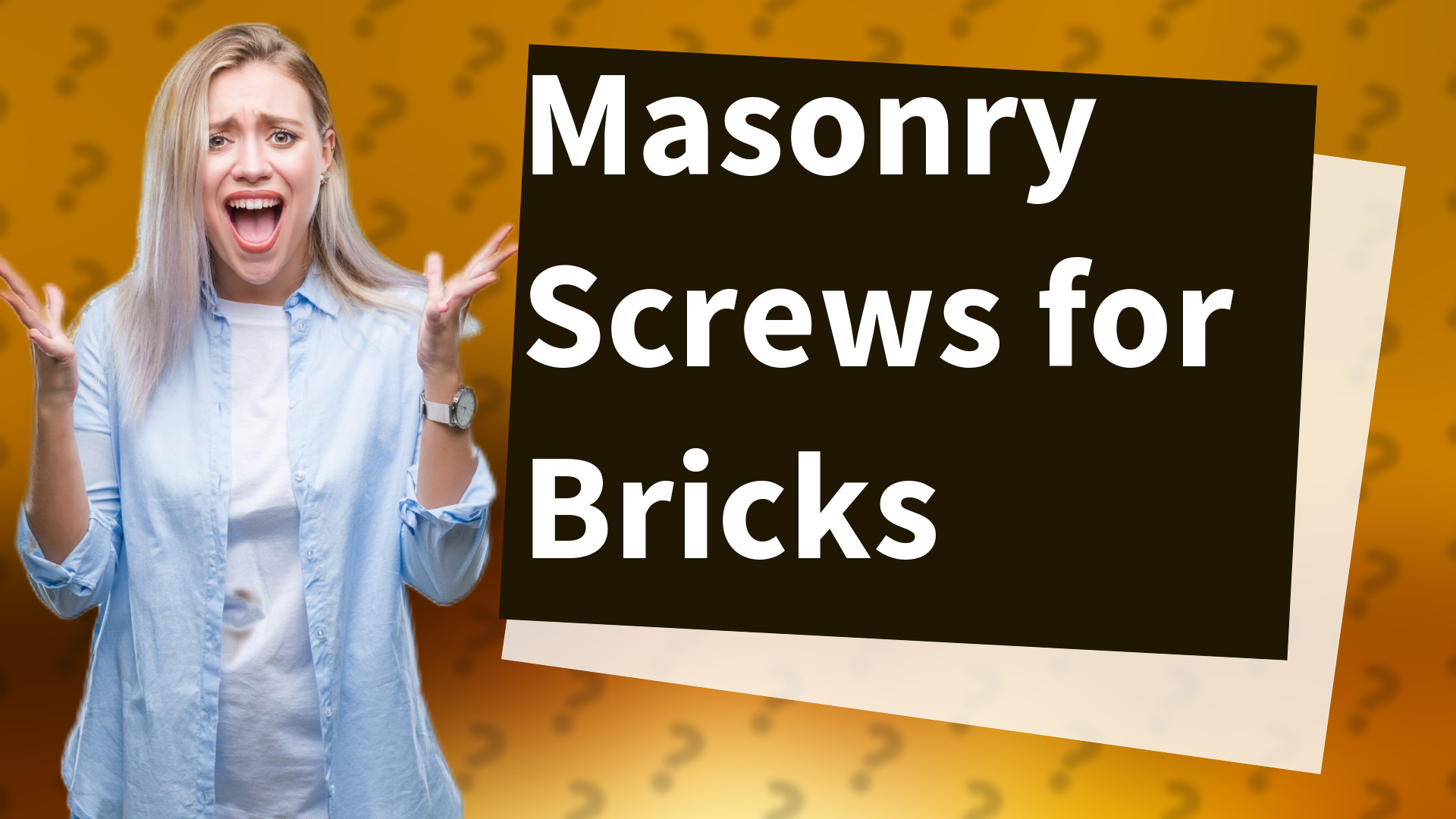 Masonry Screws for Bricks