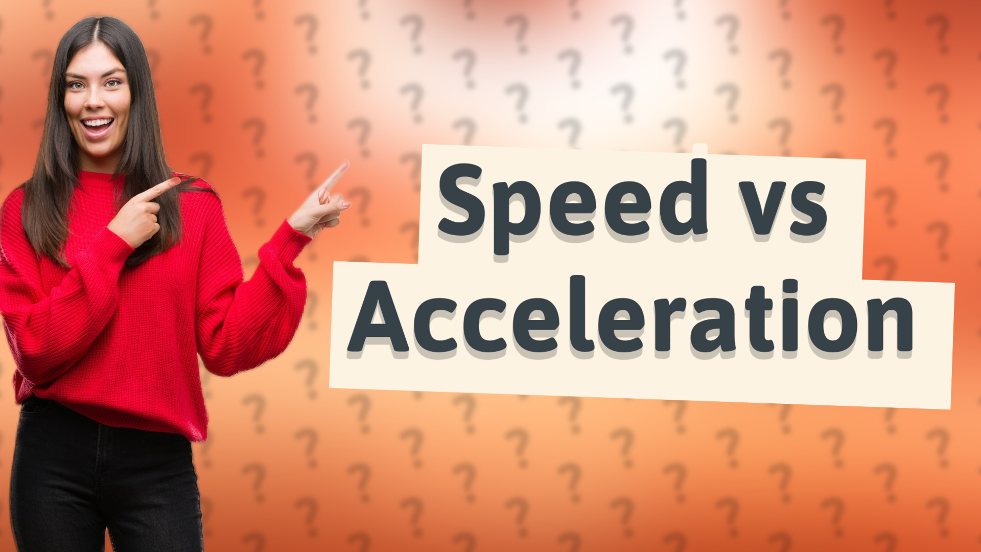 Speed vs Acceleration