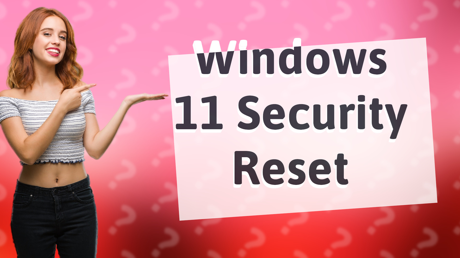 Windows 11 Security Reset