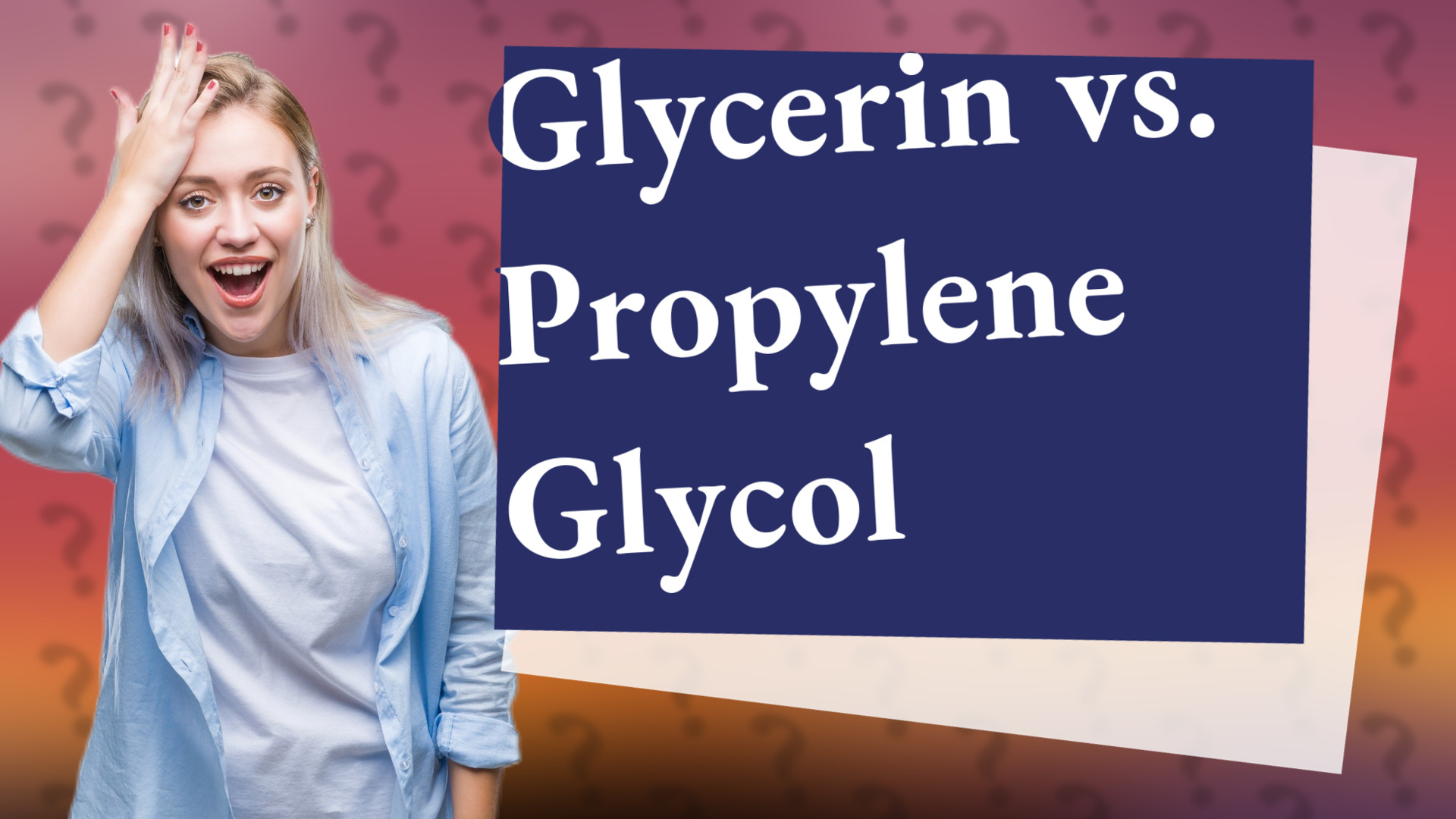 Glycerin vs. Propylene Glycol