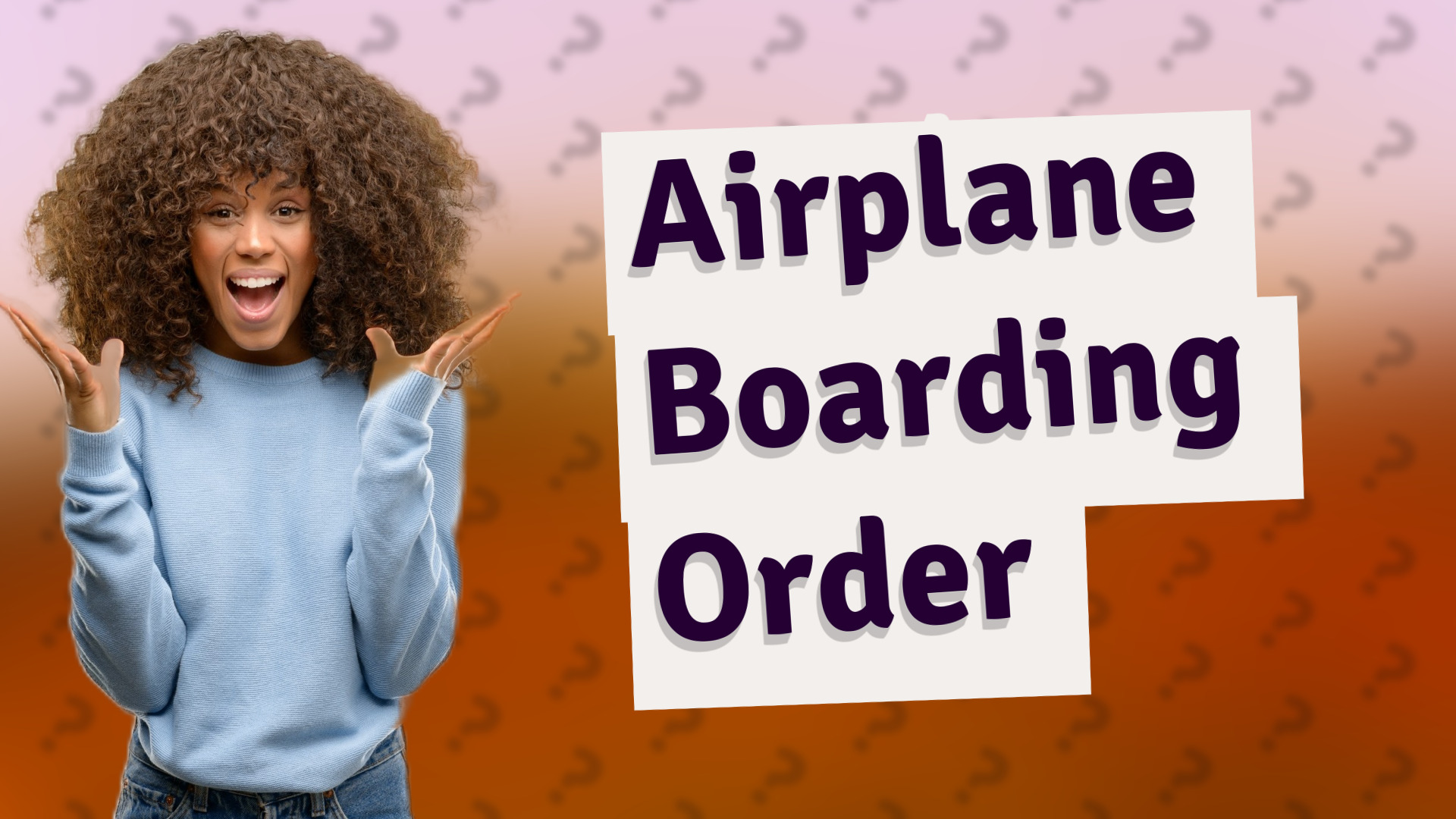 Airplane Boarding Order