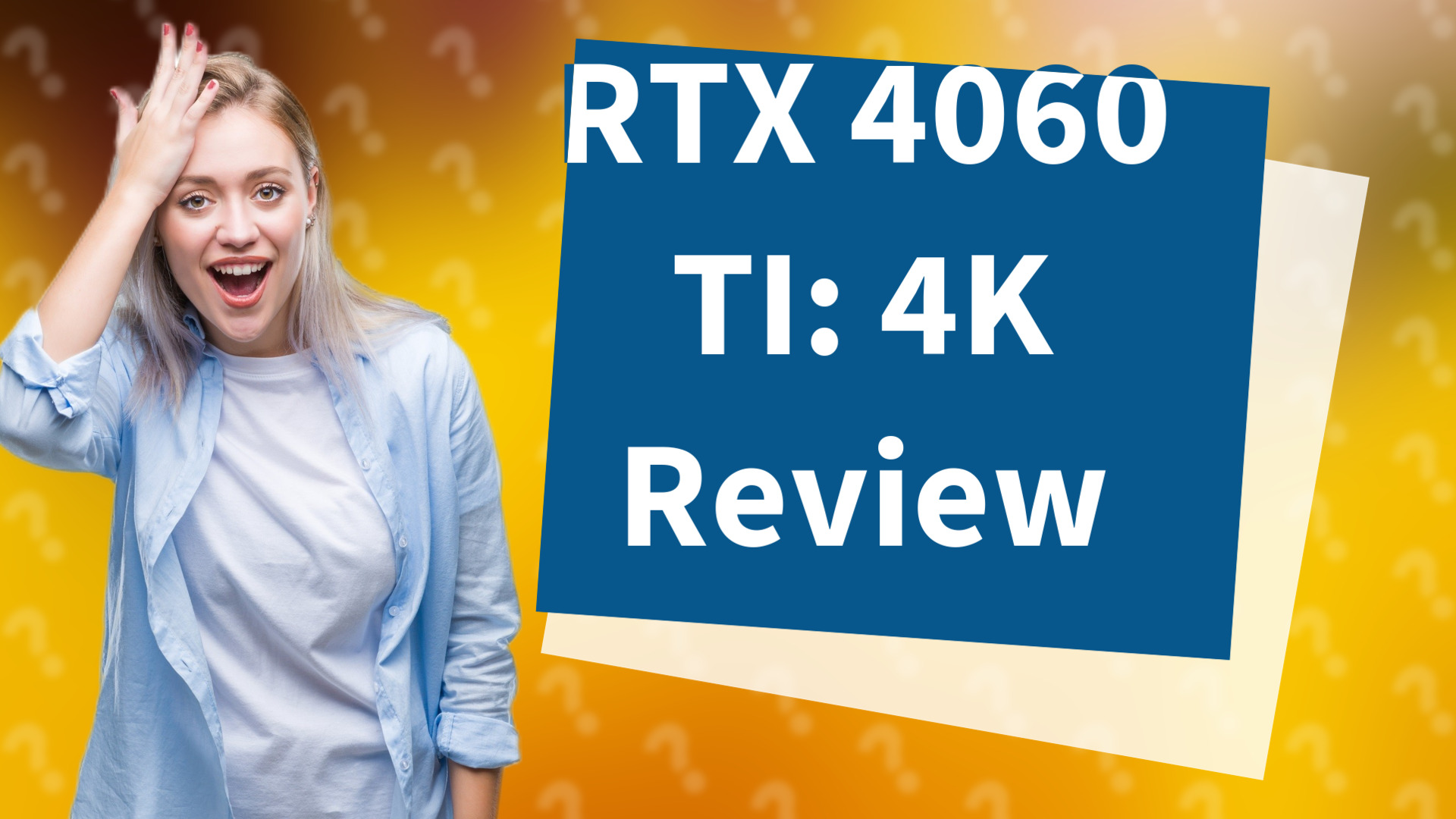 RTX 4060 TI: 4K Review