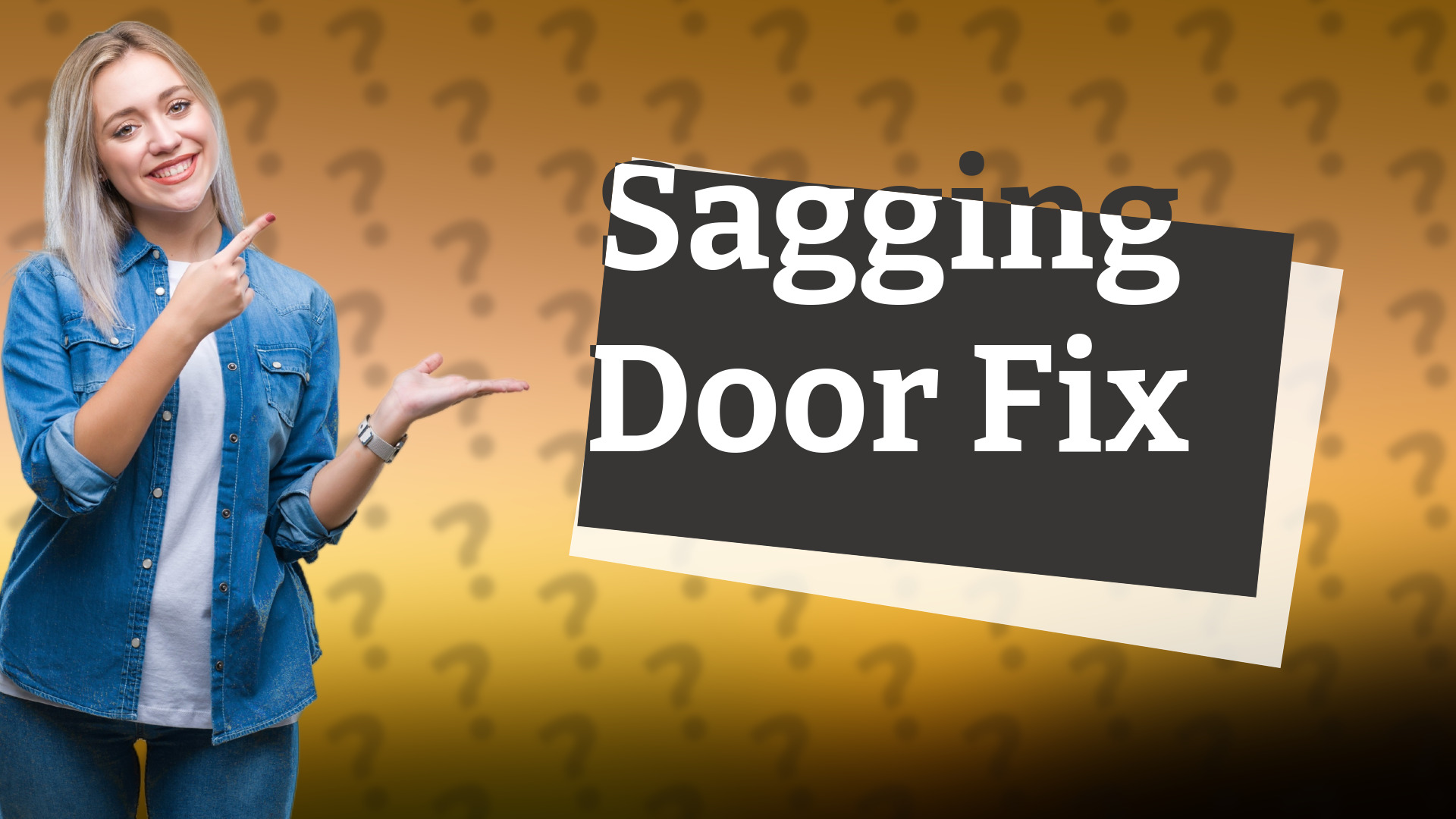Sagging Door Fix