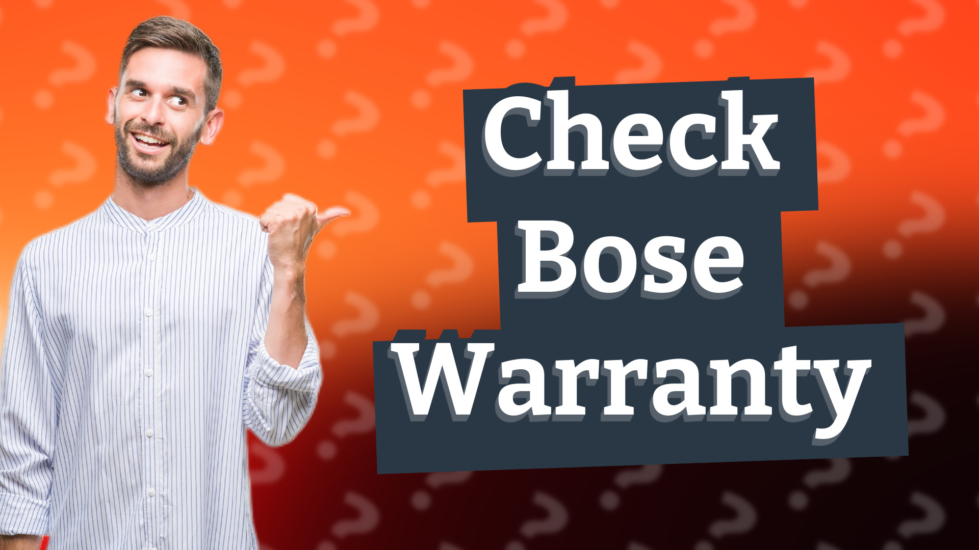 Check Bose Warranty