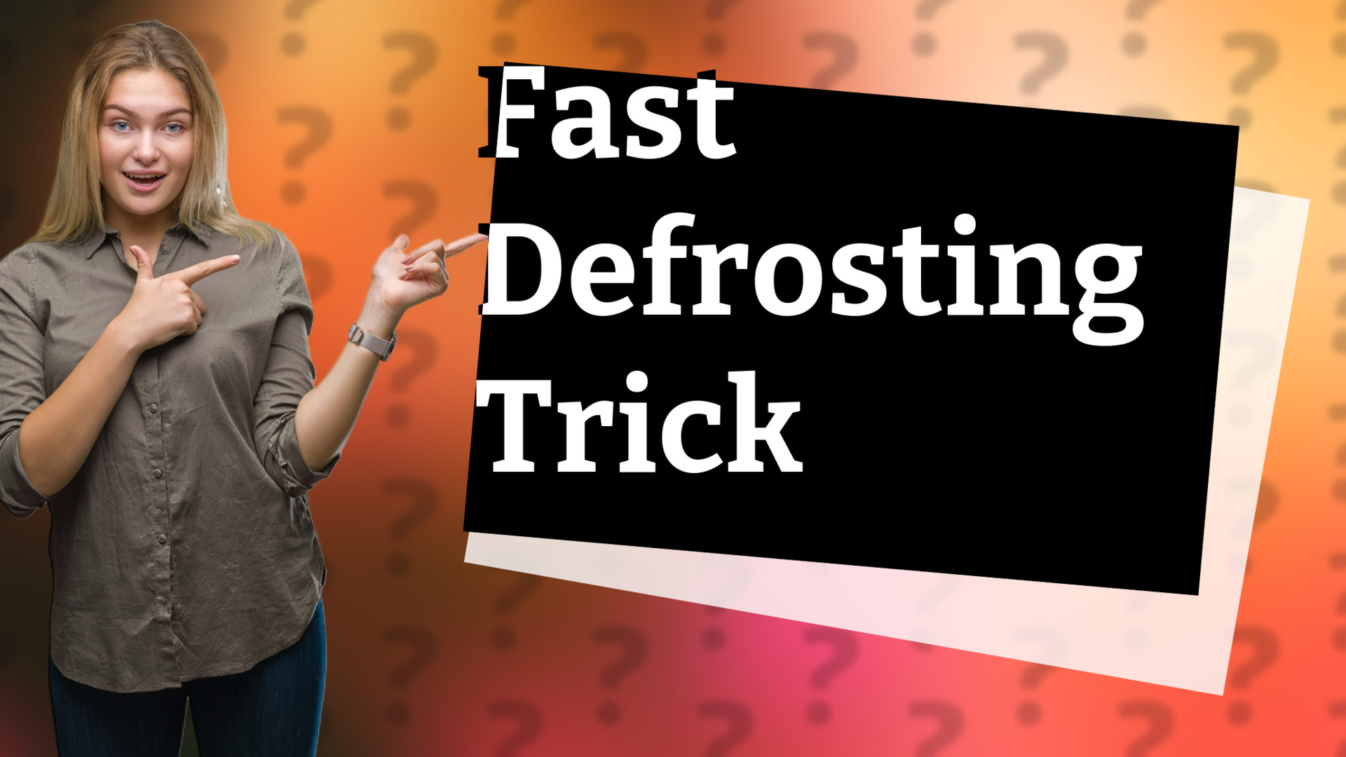 Fast Defrosting Trick