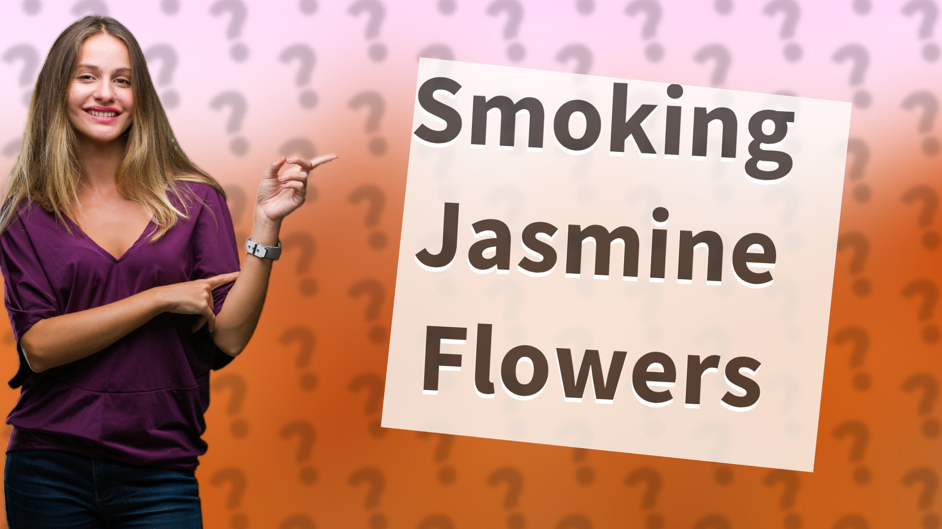 Smoking Jasmine Flowers