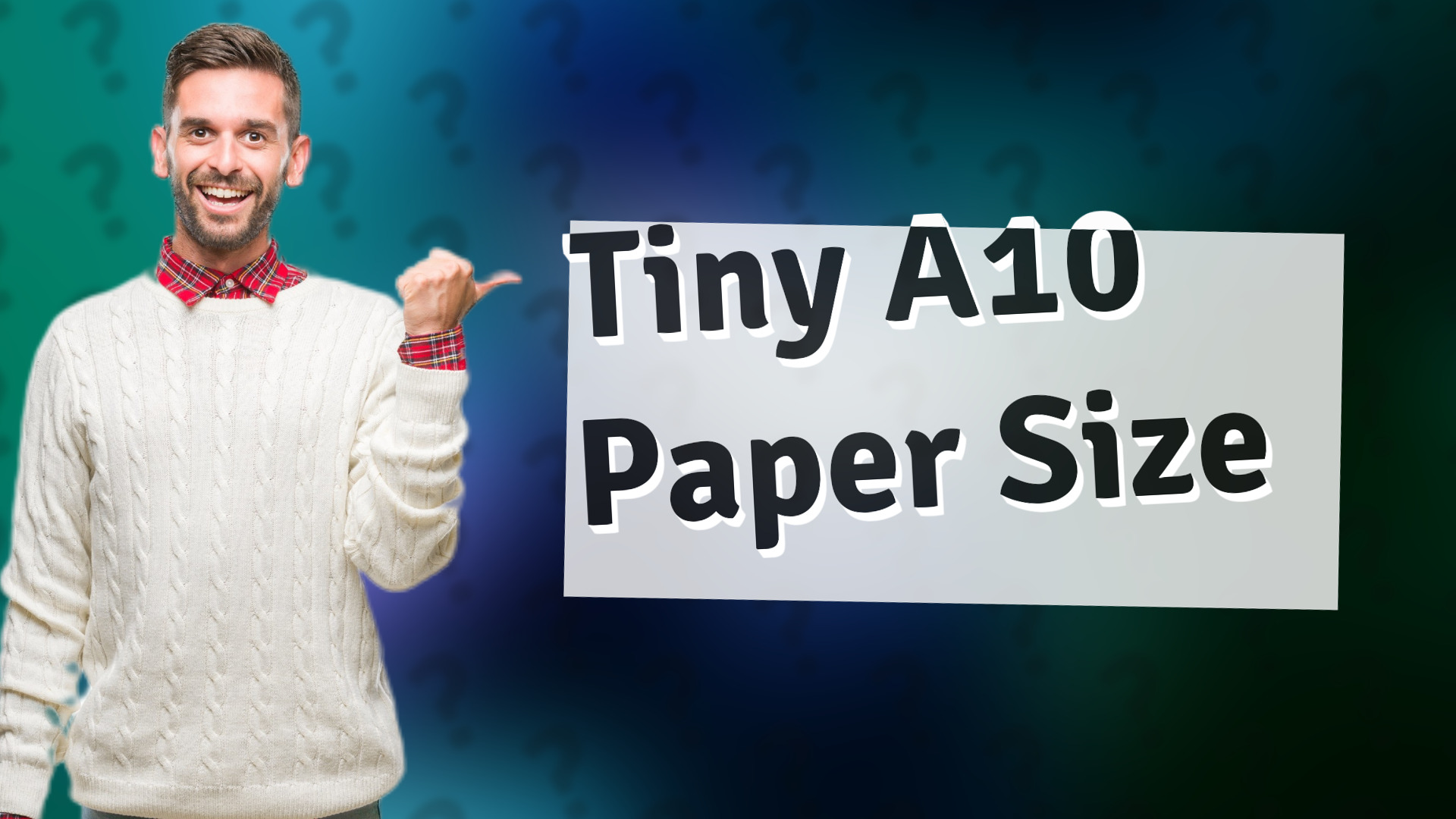 Tiny A10 Paper Size