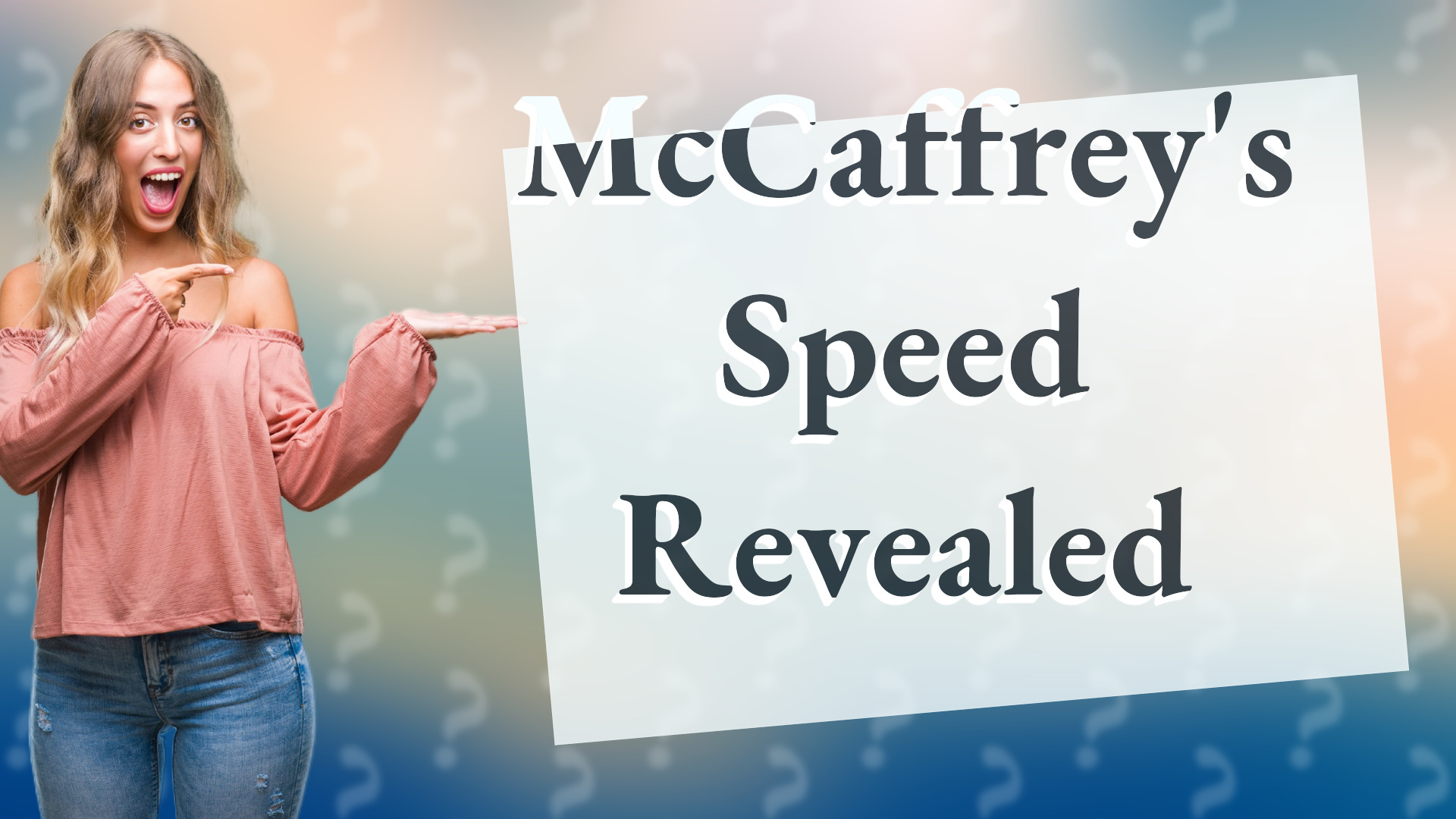 McCaffrey's Speed Revealed