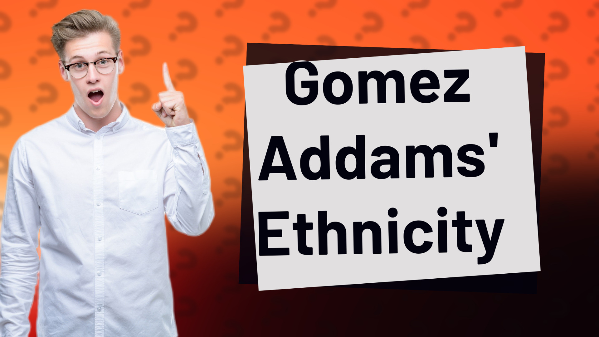 Gomez Addams' Ethnicity