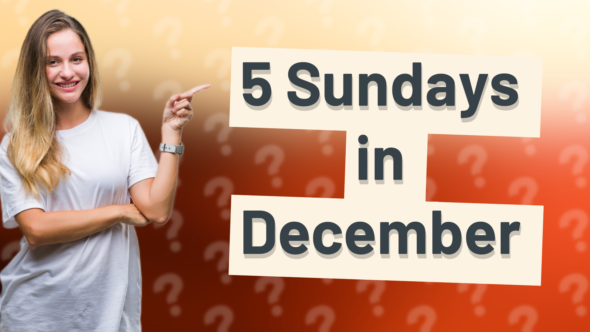 5 Sundays in December