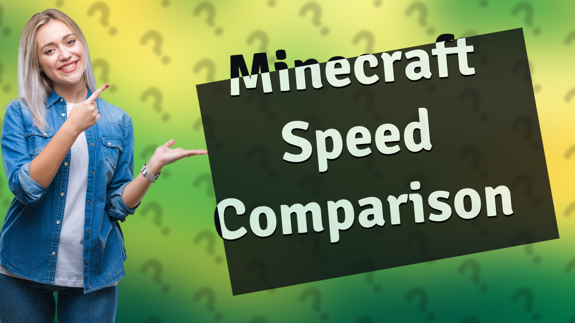 Minecraft Speed Comparison
