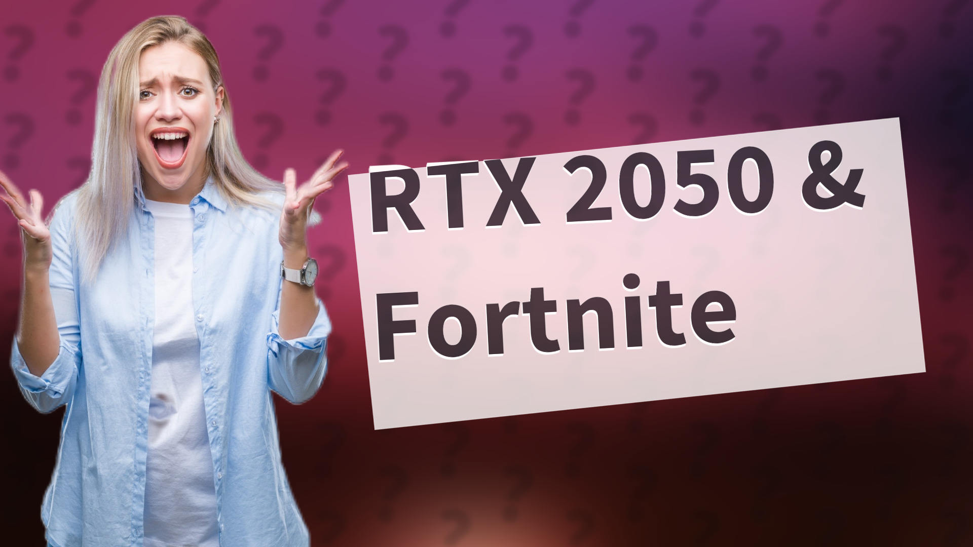 RTX 2050 & Fortnite