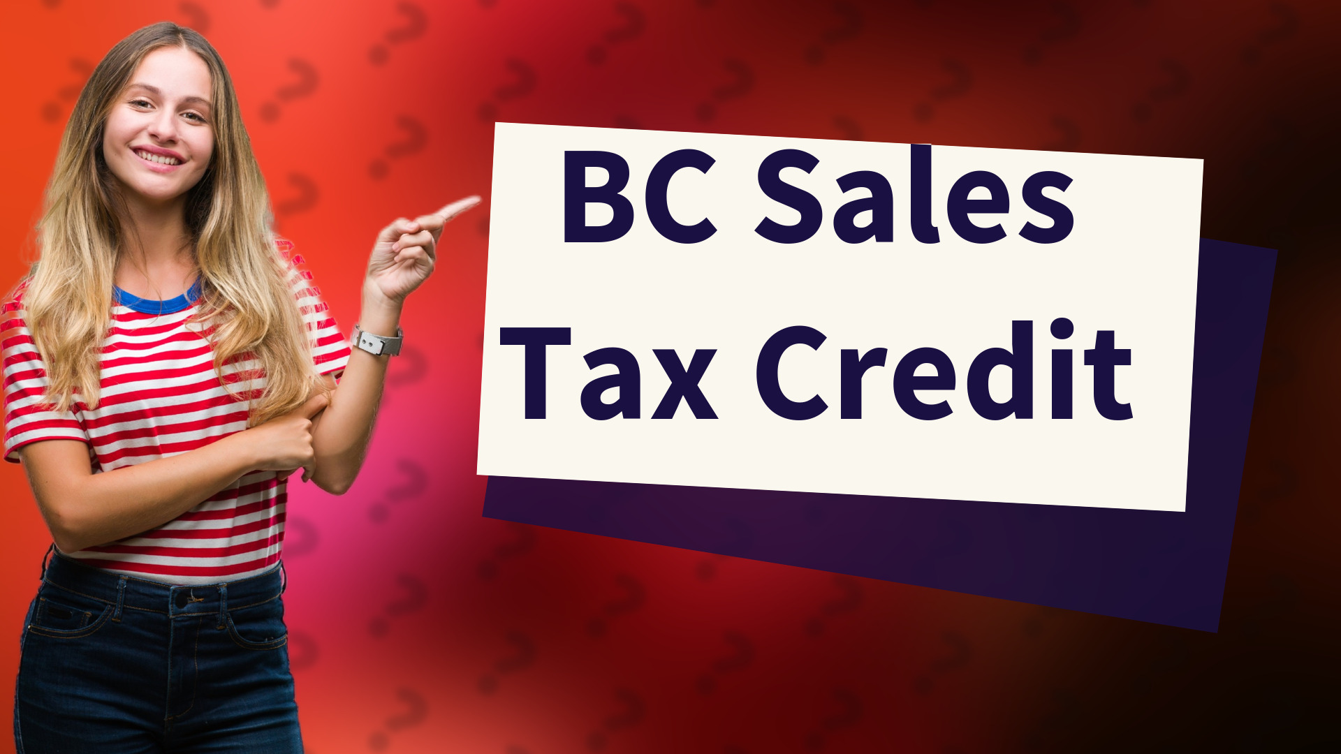 BC Sales Tax Credit