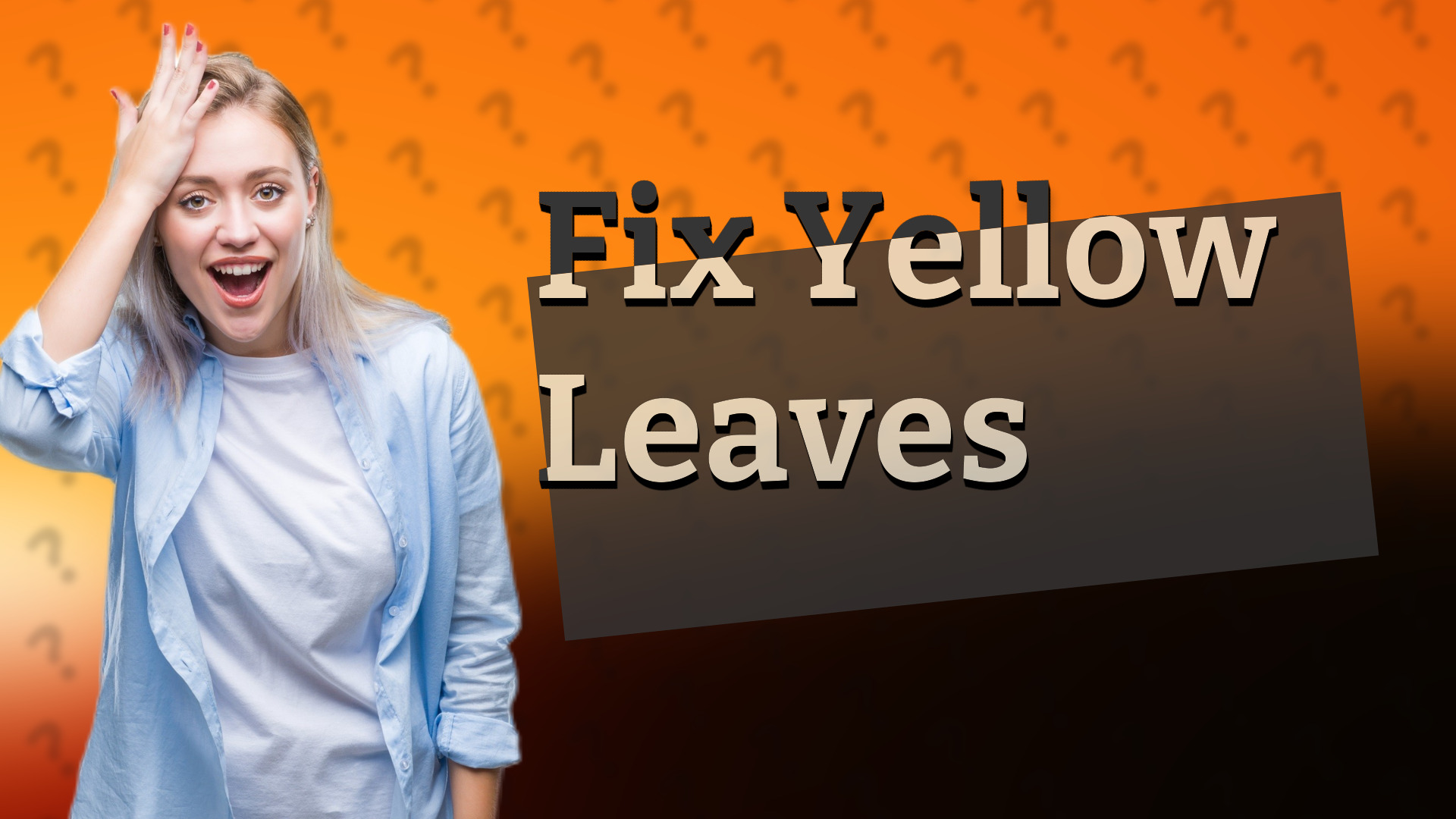 Fix Yellow Leaves