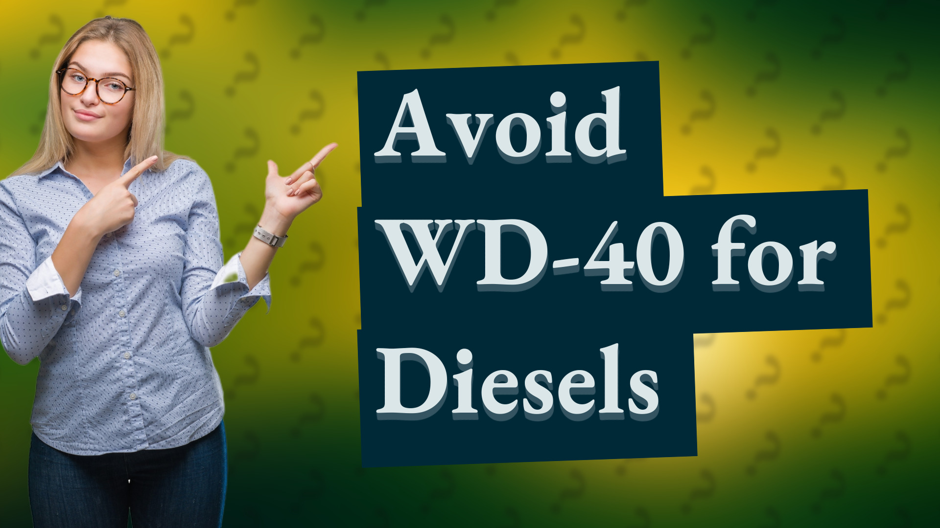 Avoid WD-40 for Diesels