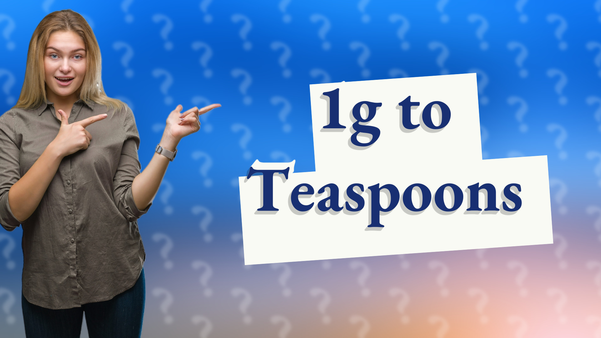 1g to Teaspoons