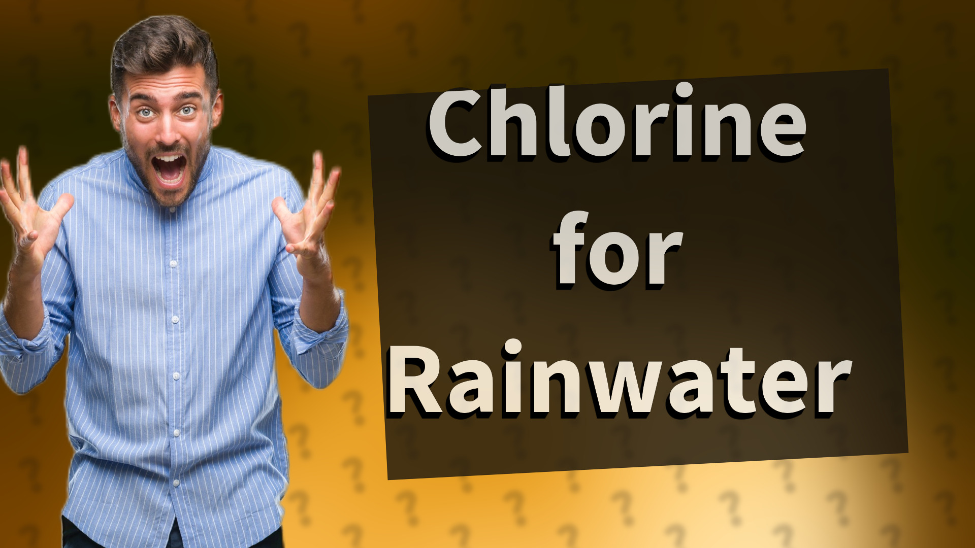 Chlorine for Rainwater