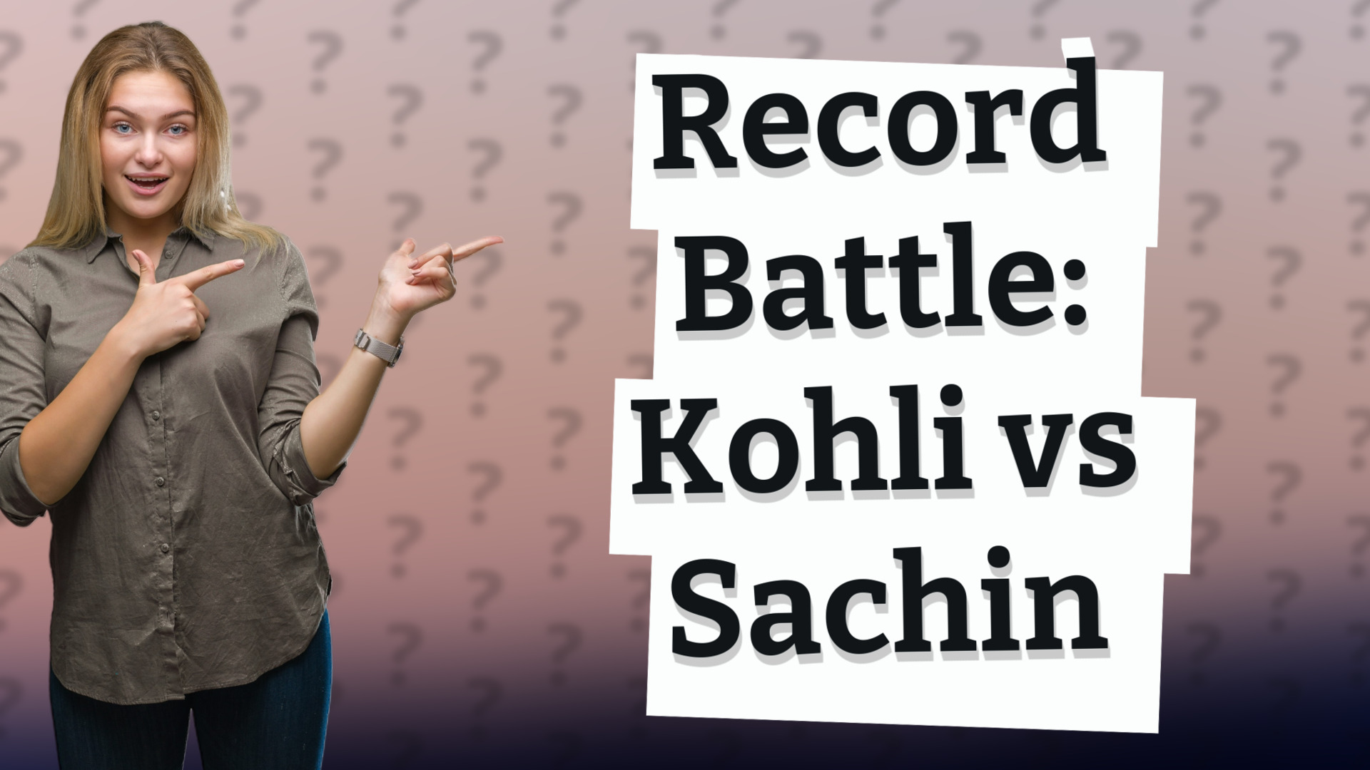 Record Battle: Kohli vs Sachin