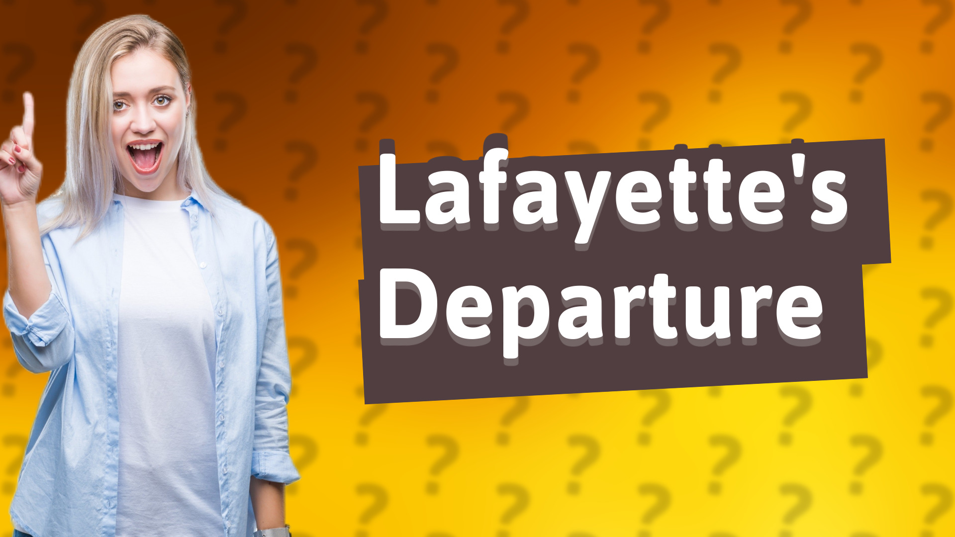 Lafayette's Departure