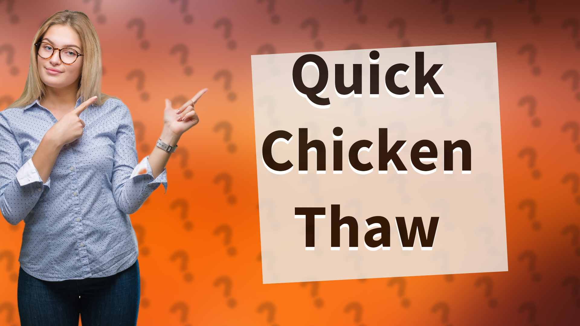 Quick Chicken Thaw