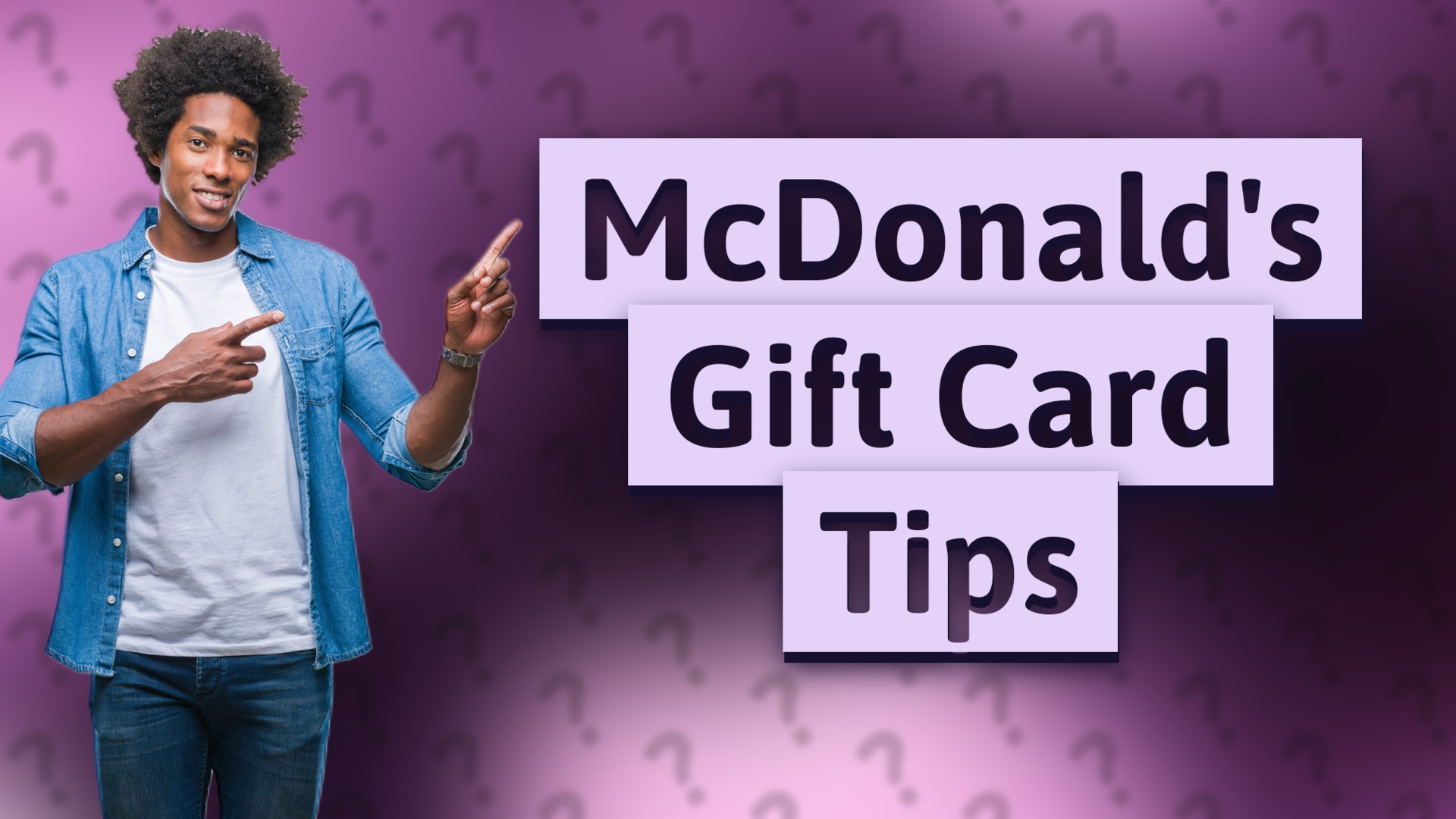 McDonald's Gift Card Tips