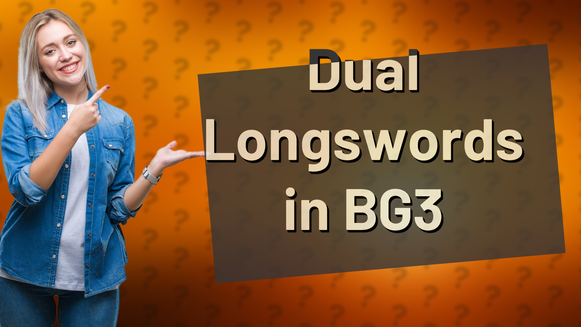 Dual Longswords in BG3