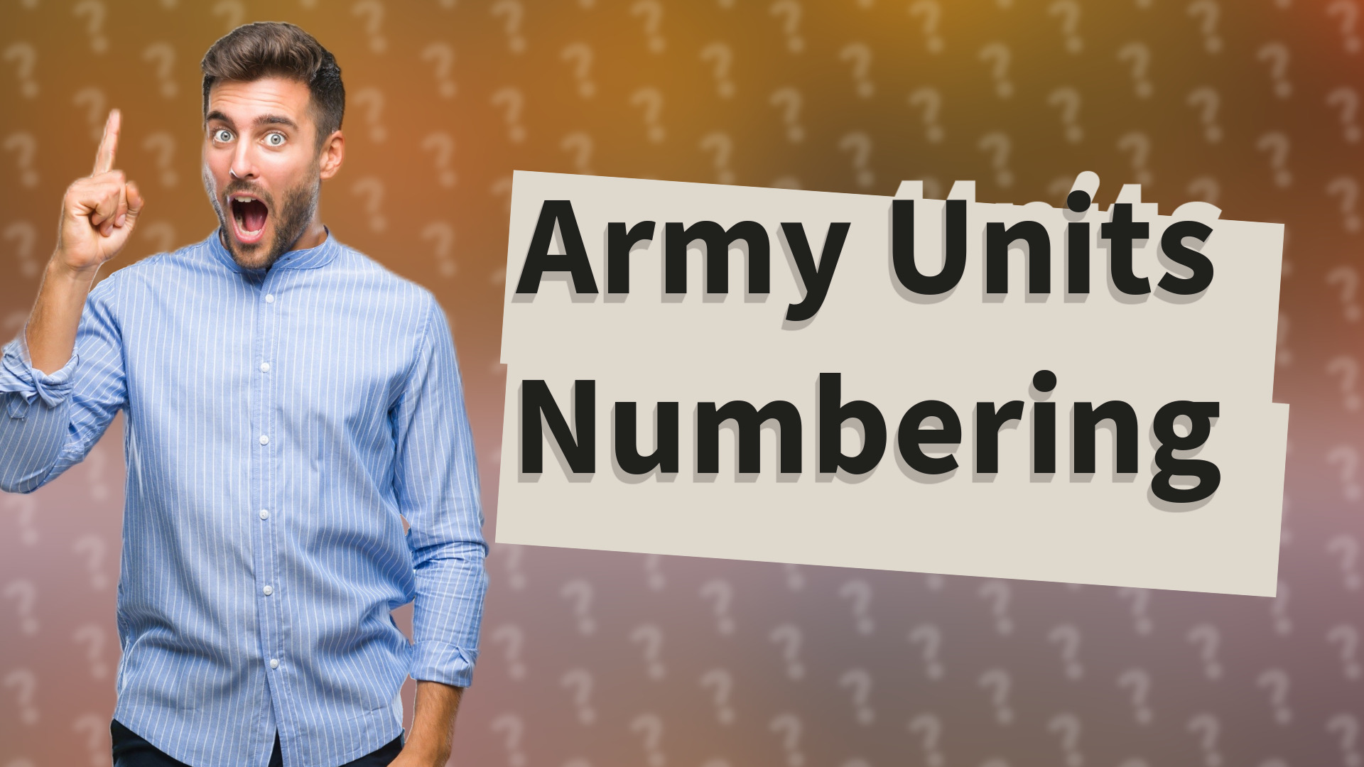 Army Units Numbering