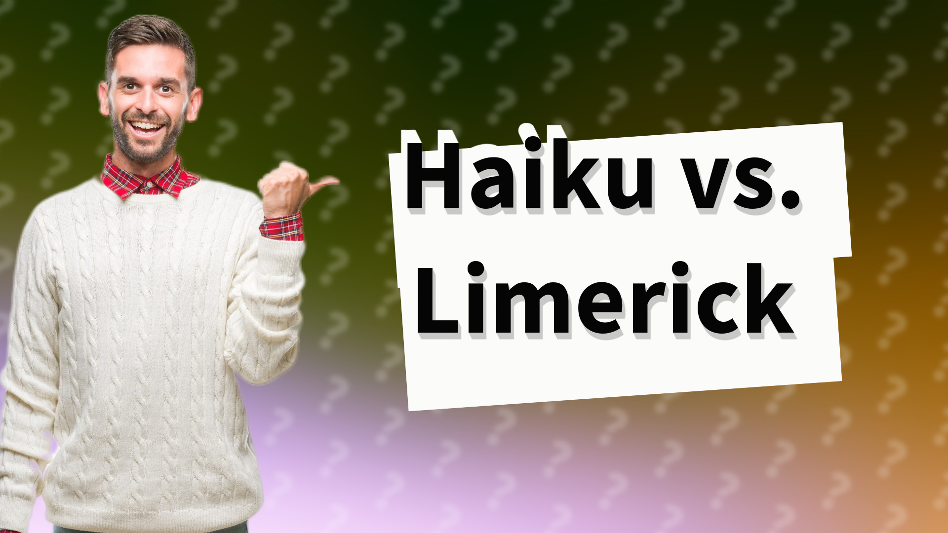 Haiku vs. Limerick