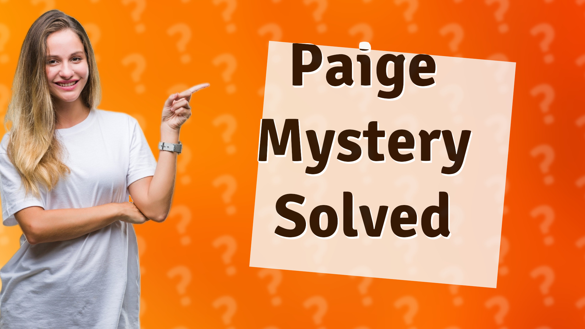 Paige Mystery Solved