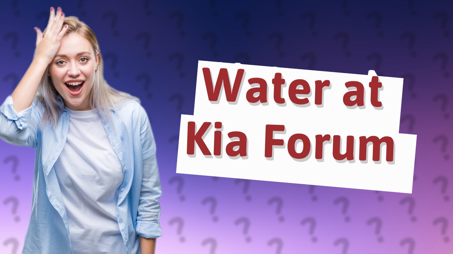 Water at Kia Forum