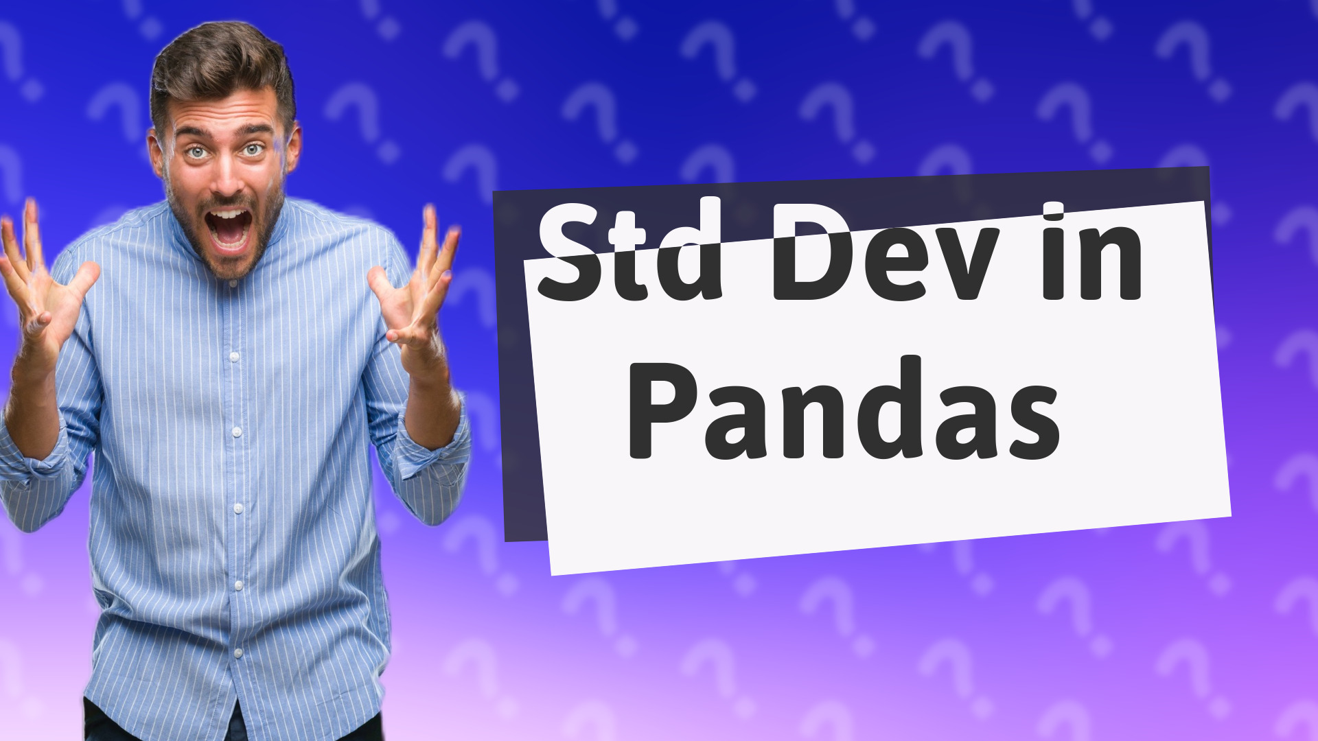 Std Dev in Pandas