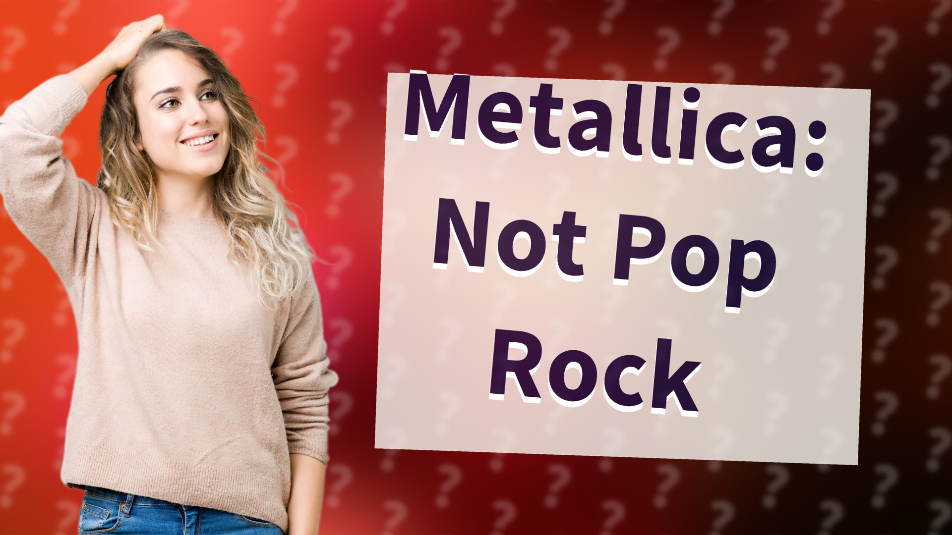 Metallica: Not Pop Rock