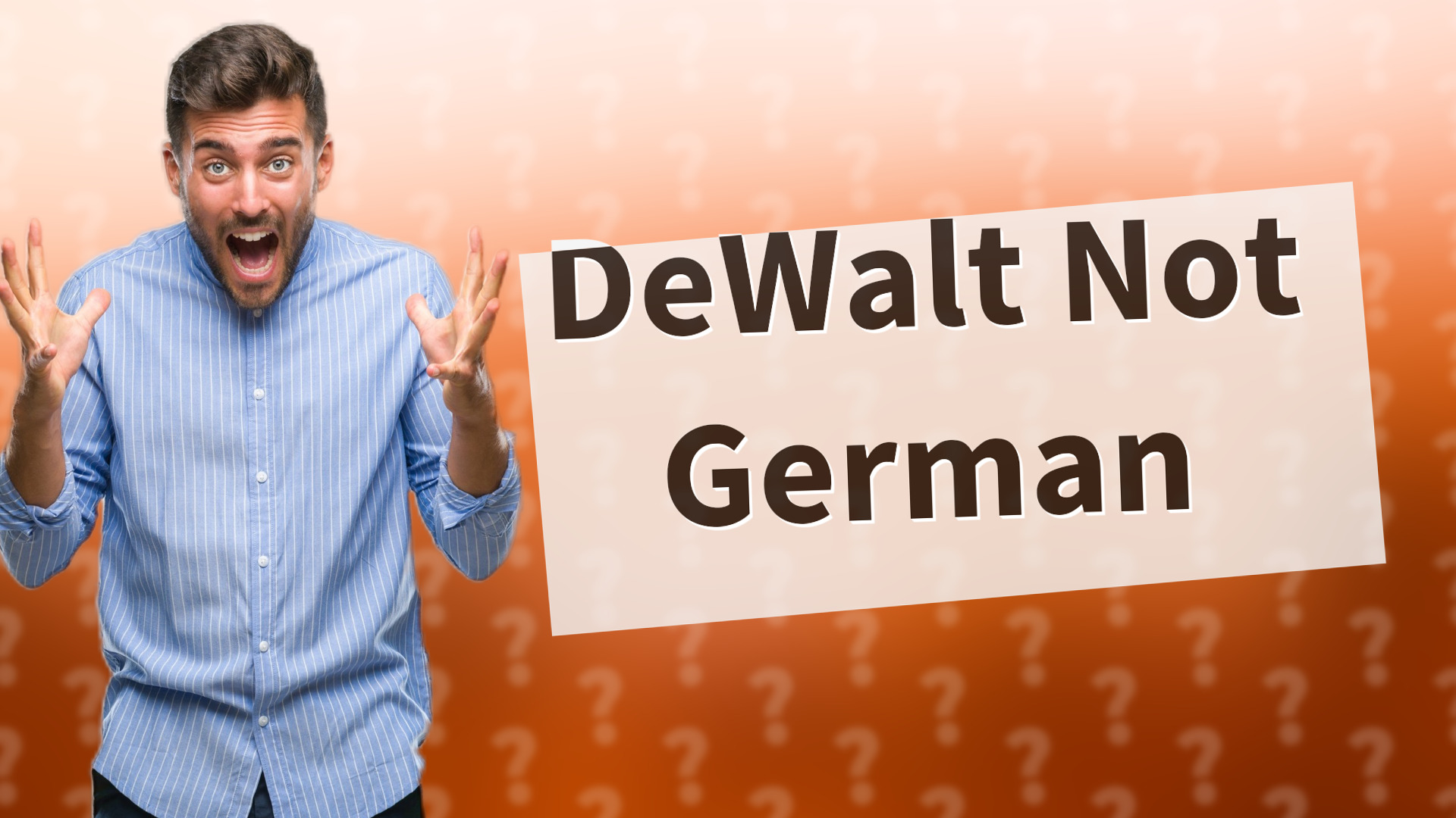 DeWalt Not German
